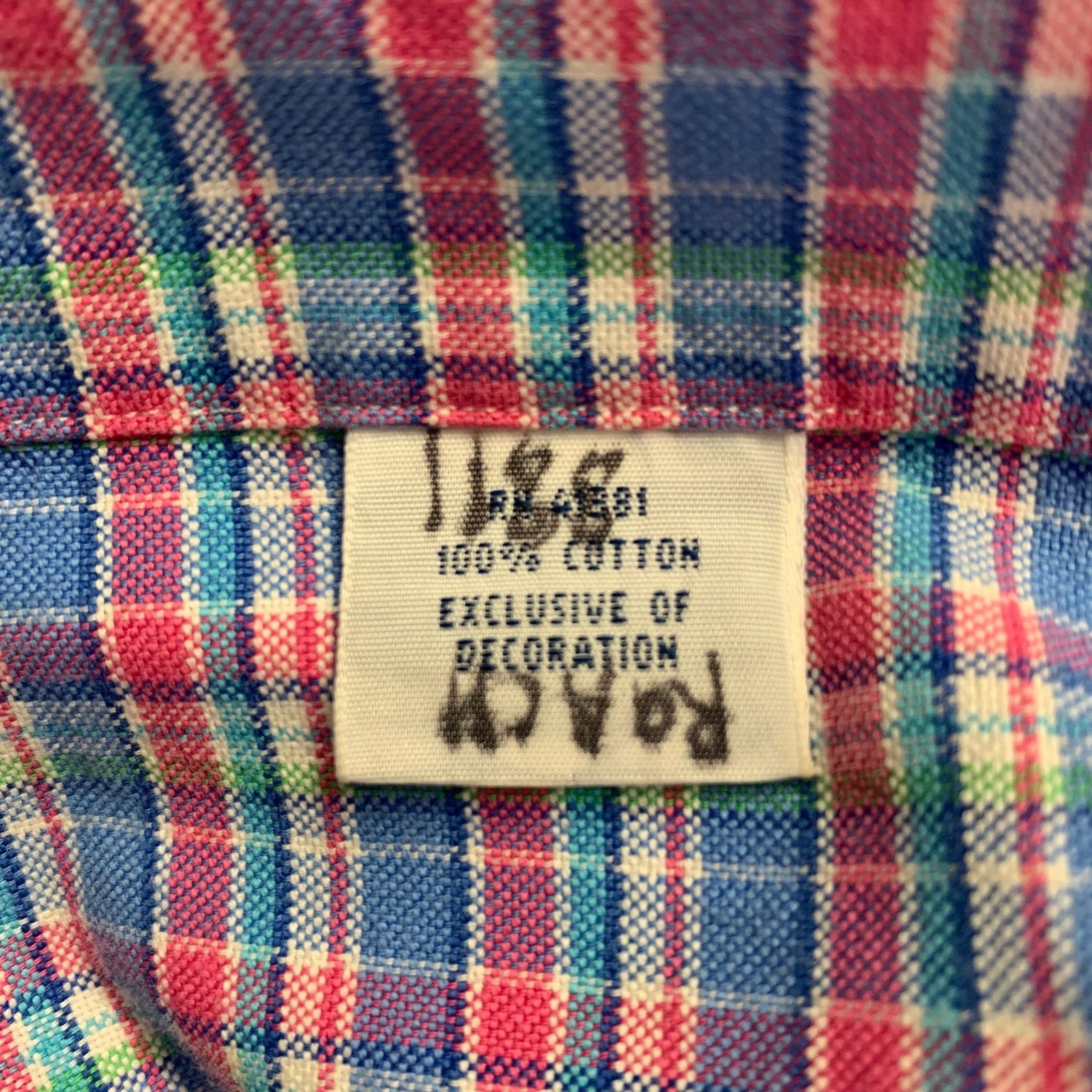 Ralph Lauren Blue Pink Plaid Cotton Button Down Long Sleeve Shirt Size US XXL / EU 58 / 5 - 8 Thumbnail