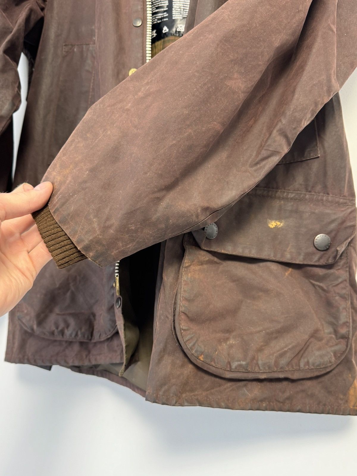 Barbour Vintage Barbour Bedale Wax Jacket Brown C38 England A103 Size US M / EU 48-50 / 2 - 17 Thumbnail