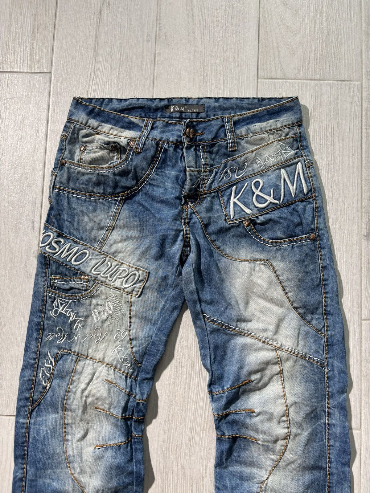Japanese Brand Vintage Japanese Jeans Kosmo Lupo Y2K Back Logo Rap Size US 30 / EU 46 - 6 Thumbnail