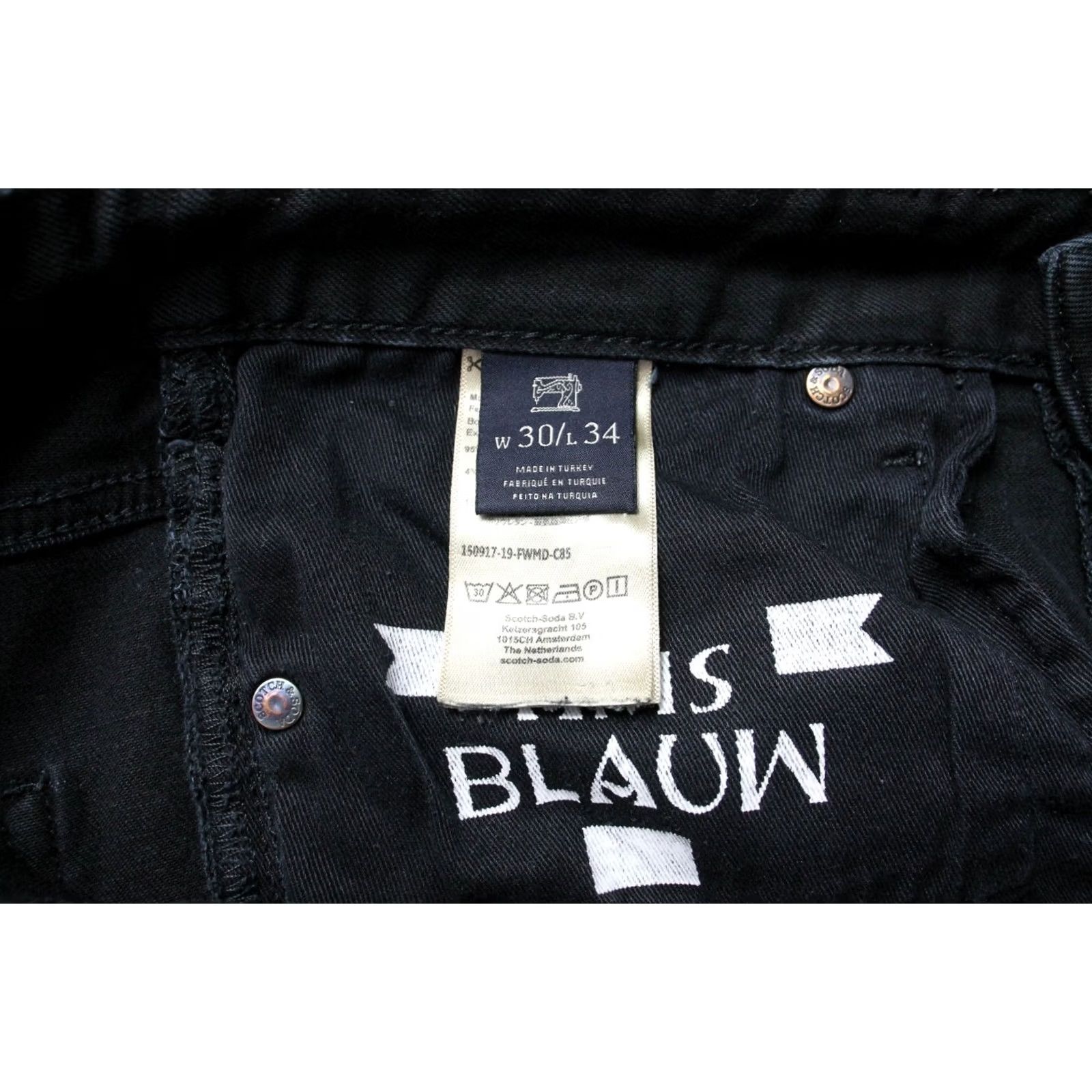 Scotch & Soda SCOTCH & SODA Jeans Men's Slim Fit Stretch Zip Fly Dark Blue W30/L34 Skim Size US 30 / EU 46 - 6 Thumbnail