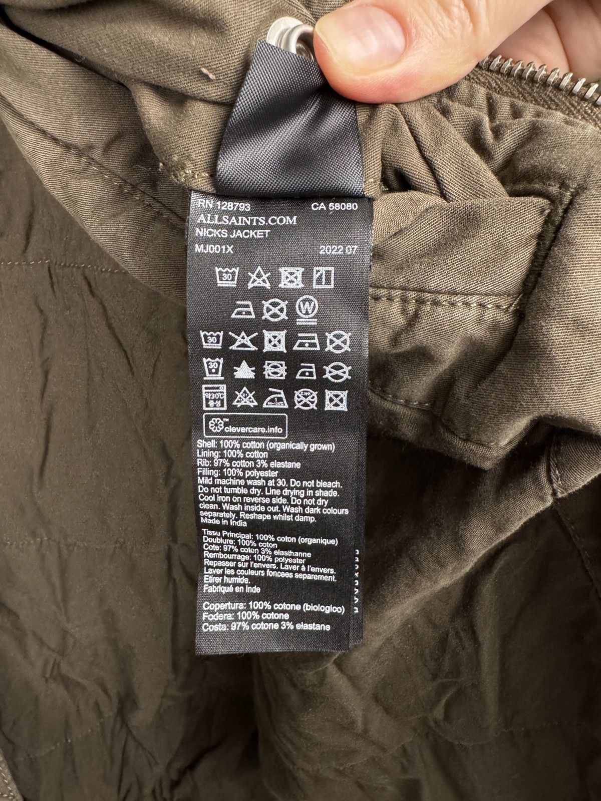 Allsaints AllSaints Men's Nicks Bomber Biker jacket Size US M / EU 48-50 / 2 - 14 Thumbnail