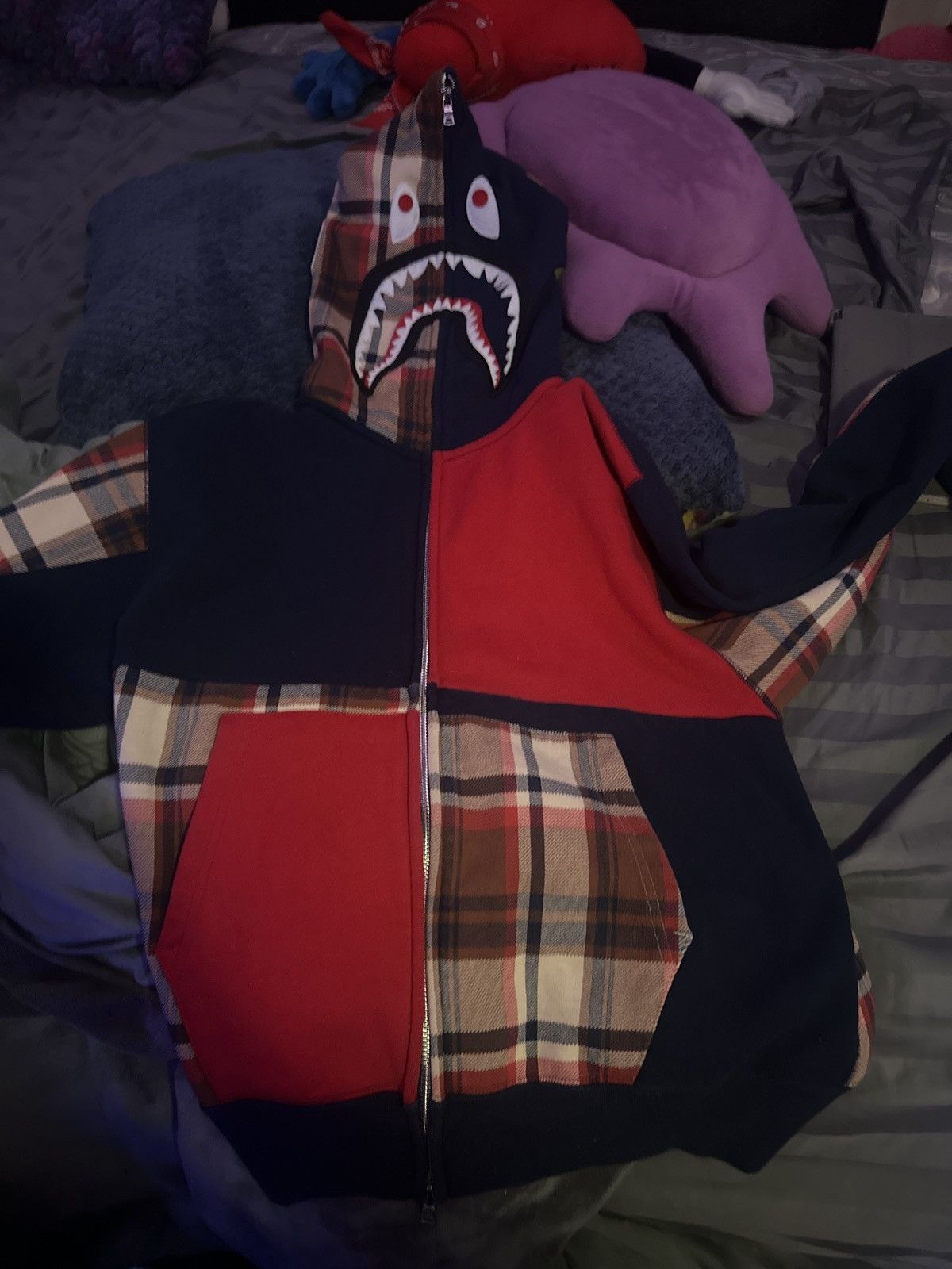 Bape PLAID BAPE RED AND BLUE Size US S / EU 44-46 / 1 - 1 Thumbnail