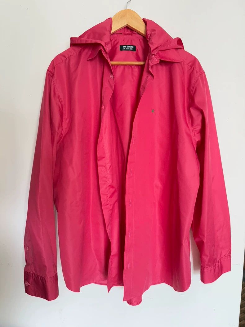 Raf Simons Raf Simons Early Red Nylon Hooded Shirt - dmc Size US L / EU 52-54 / 3 - 1 Thumbnail