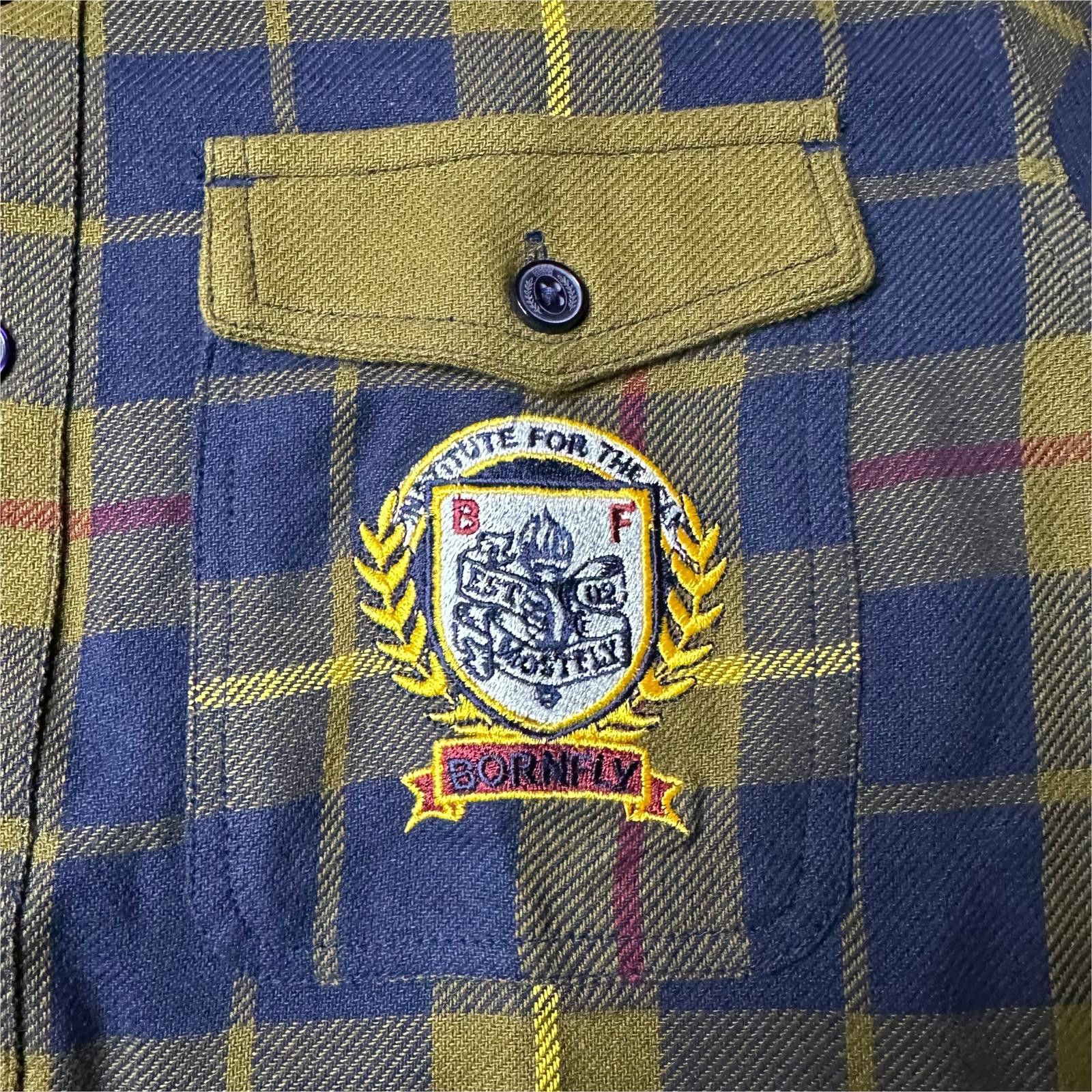 Born Fly NWT Born Fly Plaid Long Sleeve Button Up Shirt Olive Mens M Size US M / EU 48-50 / 2 - 5 Thumbnail
