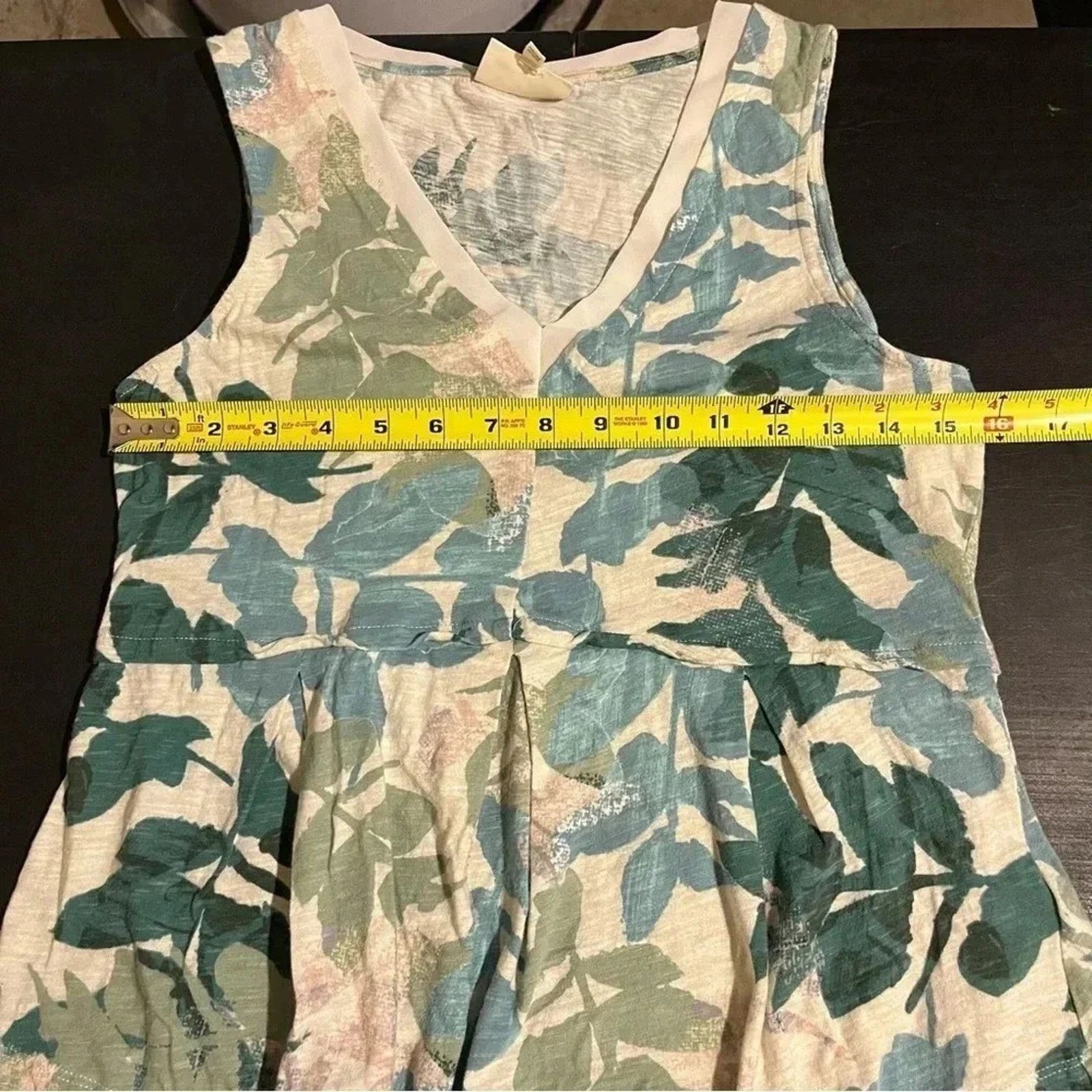 Anthropologie Deletta Anthrolopogie Amalia Peplum V-Neck Tank Top sz M Size M / US 6-8 / IT 42-44 - 5 Thumbnail