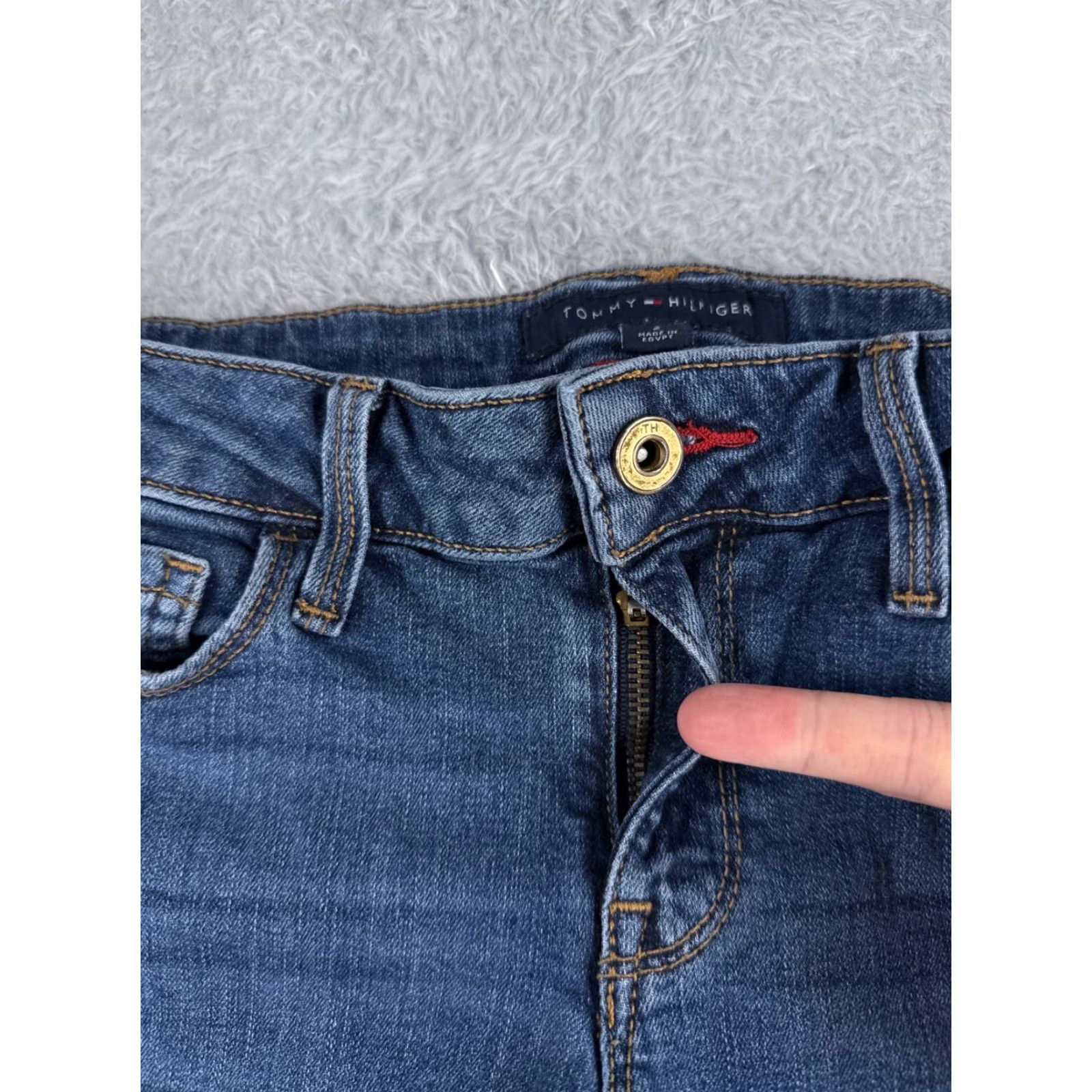 Tommy Hilfiger Tommy Hilfiger Jeans Women Blue Denim Raleigh Skinny Low Rise 27x26 5-Pocket Distressed Stretch Regular Size 26" / US 2 / IT 38 - 5 Thumbnail
