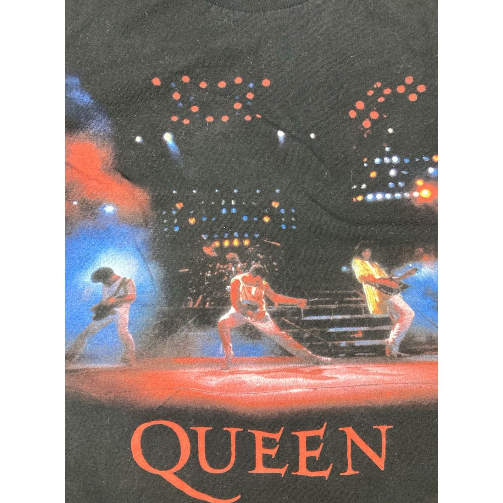 Vintage Queen Logo Graphic Crop T-shirt Women Small Black Short Sleeve Music Size S / US 4 / IT 40 - 2 Thumbnail