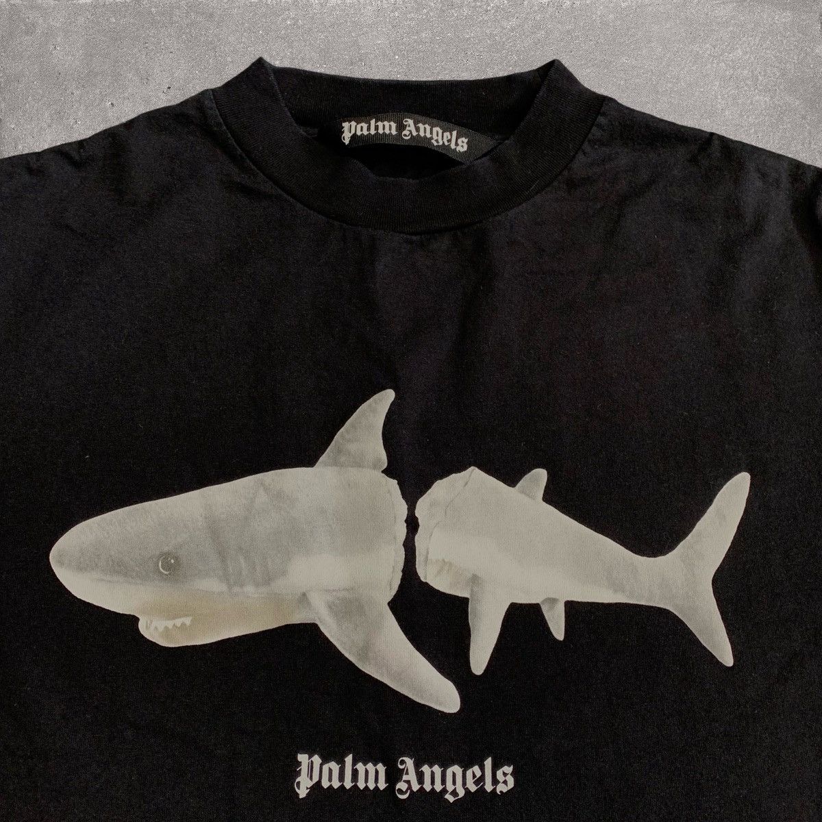 Palm Angels Palm Angels Small Tee Shark Split Black T-Shirt Size US S / EU 44-46 / 1 - 3 Thumbnail