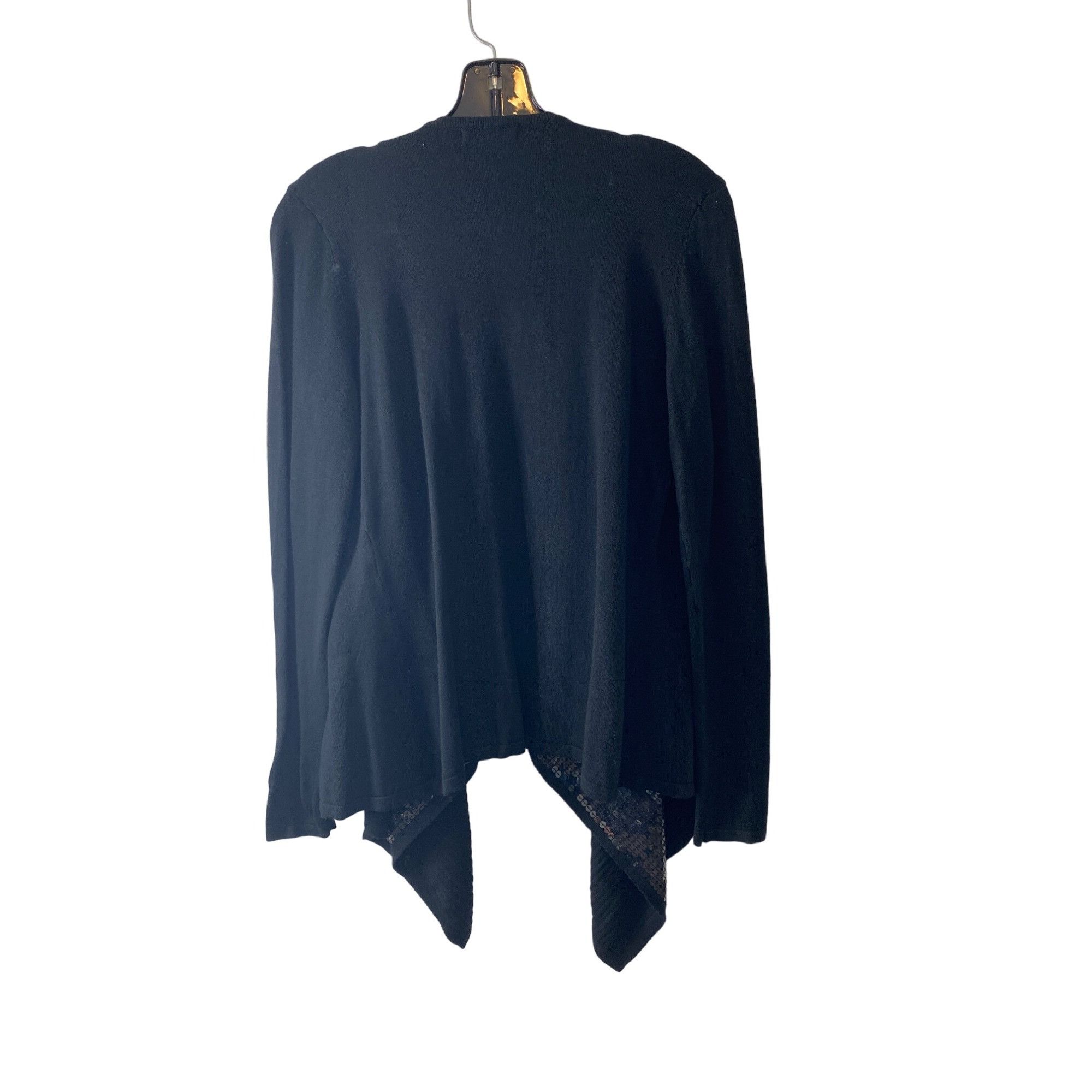 Boston Proper BOSTON PROPER WOMEN'S BLACK SEQUIN SHAWL COLLAR OPEN FRONT C Size S / US 4 / IT 40 - 3 Thumbnail