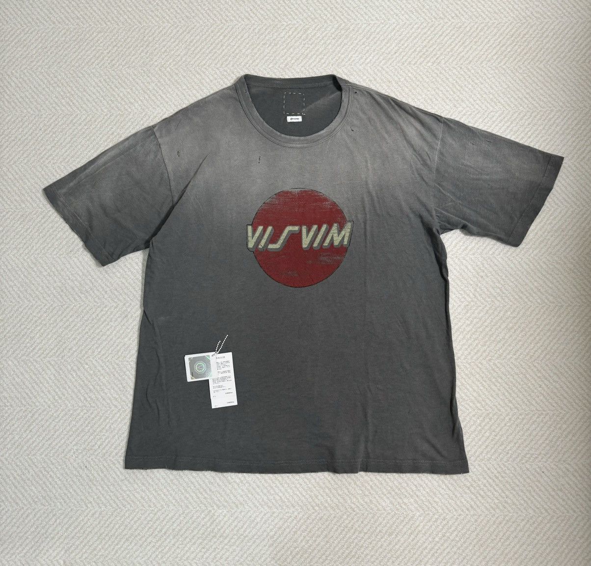 image of Visvim 22Aw Jumbo Tee S/s Crash in Black, Men's (Size XL)