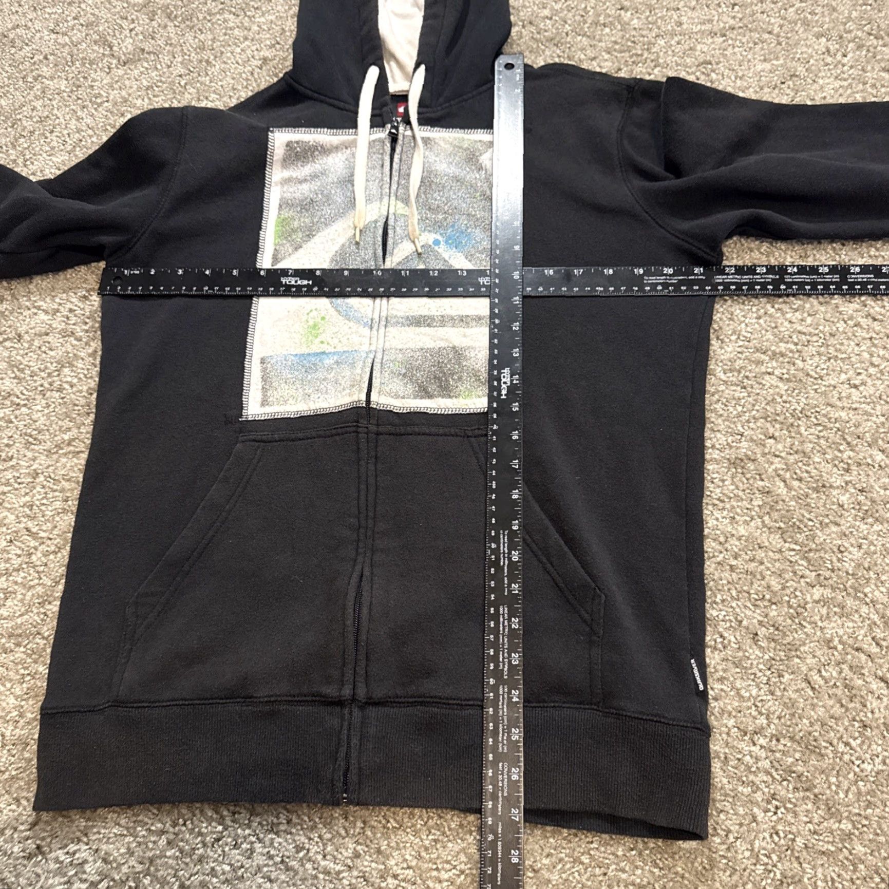 Quiksilver VINTAGE Quiksilver Hoodie Black Medium Grunge Surf Skate Full Zip Y2K Cyber Size US M / EU 48-50 / 2 - 6 Thumbnail