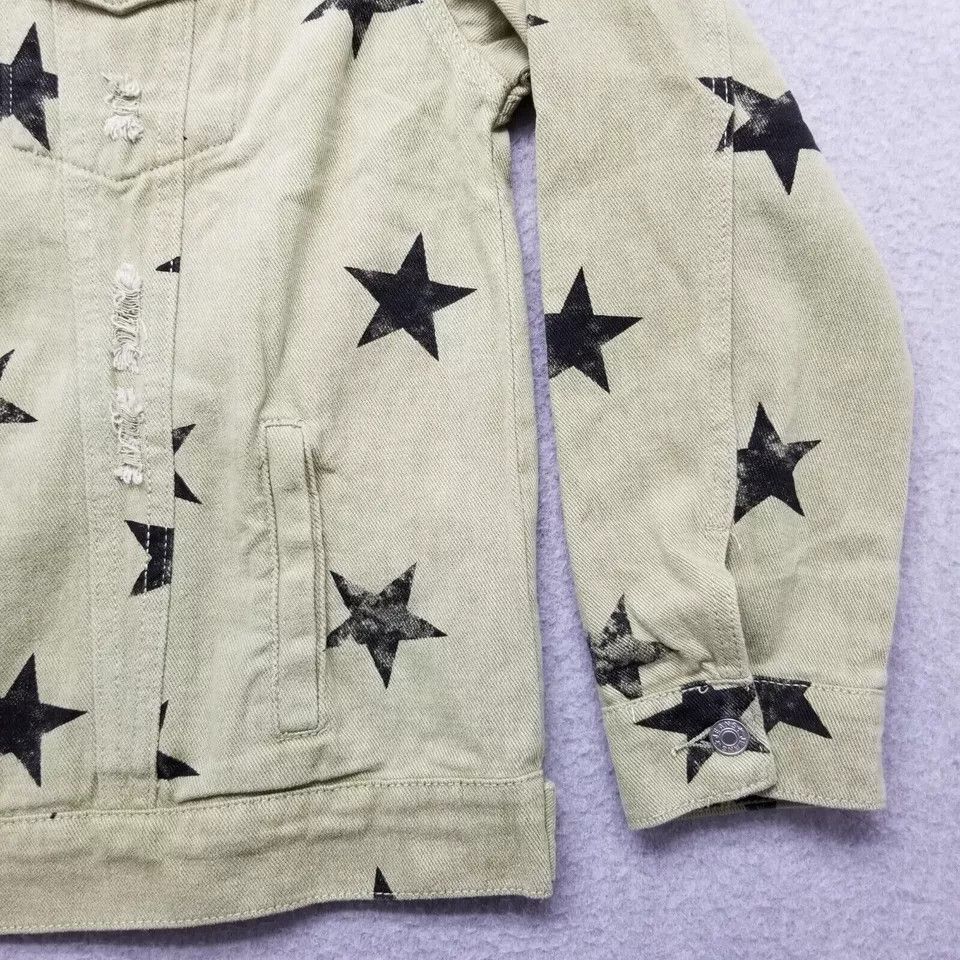 Other Zayla Jacket Womens Large Green Stars Denim Distressed Size L / US 10 / IT 46 - 12 Thumbnail