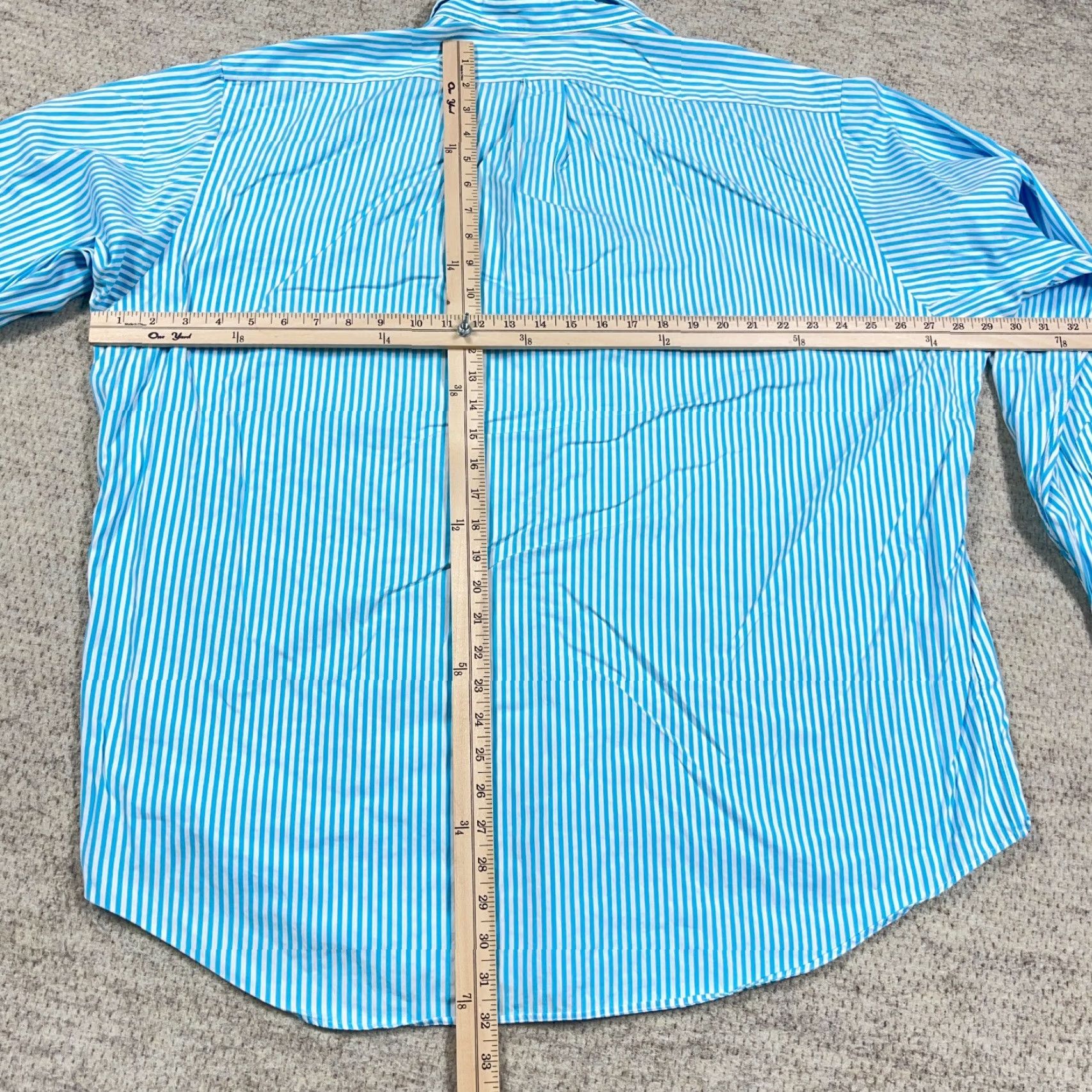 Ralph Lauren Ralph Lauren Shirt Men XXL 2XL Blue Striped Button-Up Poplin Classic Fit Size US XXL / EU 58 / 5 - 7 Thumbnail