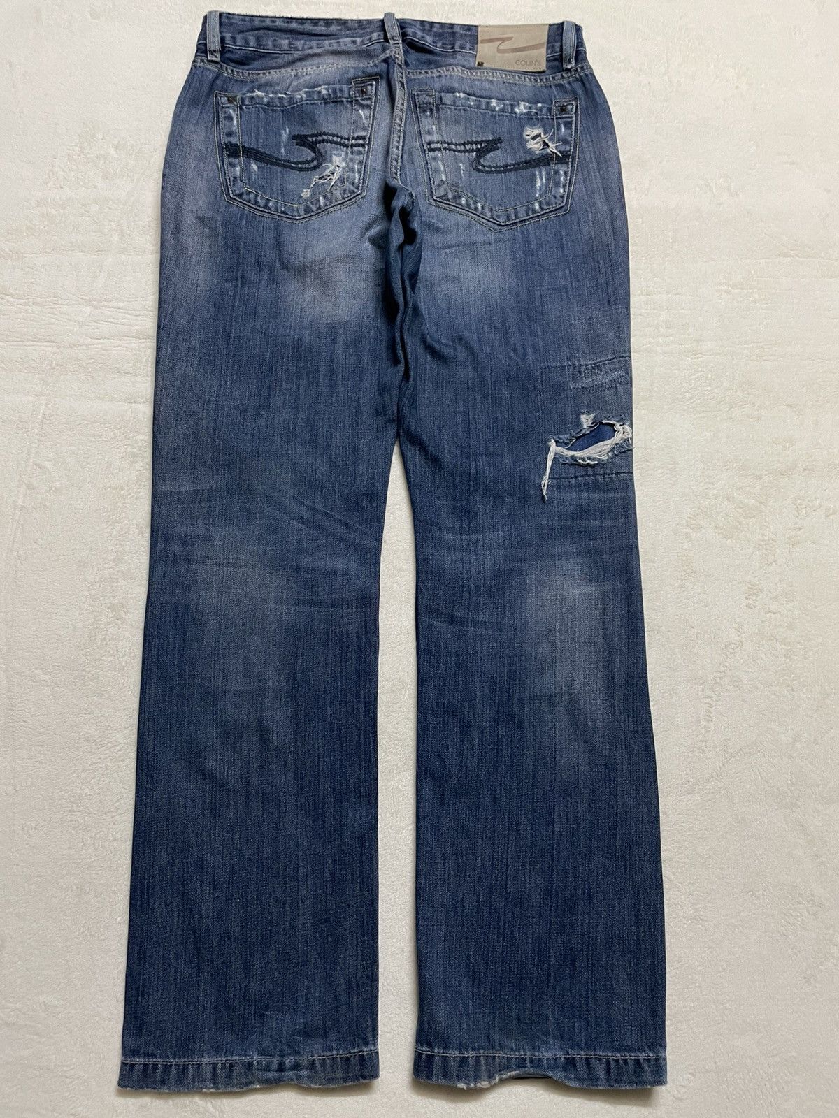 Japanese Brand Vintage Colin’s Distress Ripped Denim Jeans Size US 33 - 12 Thumbnail