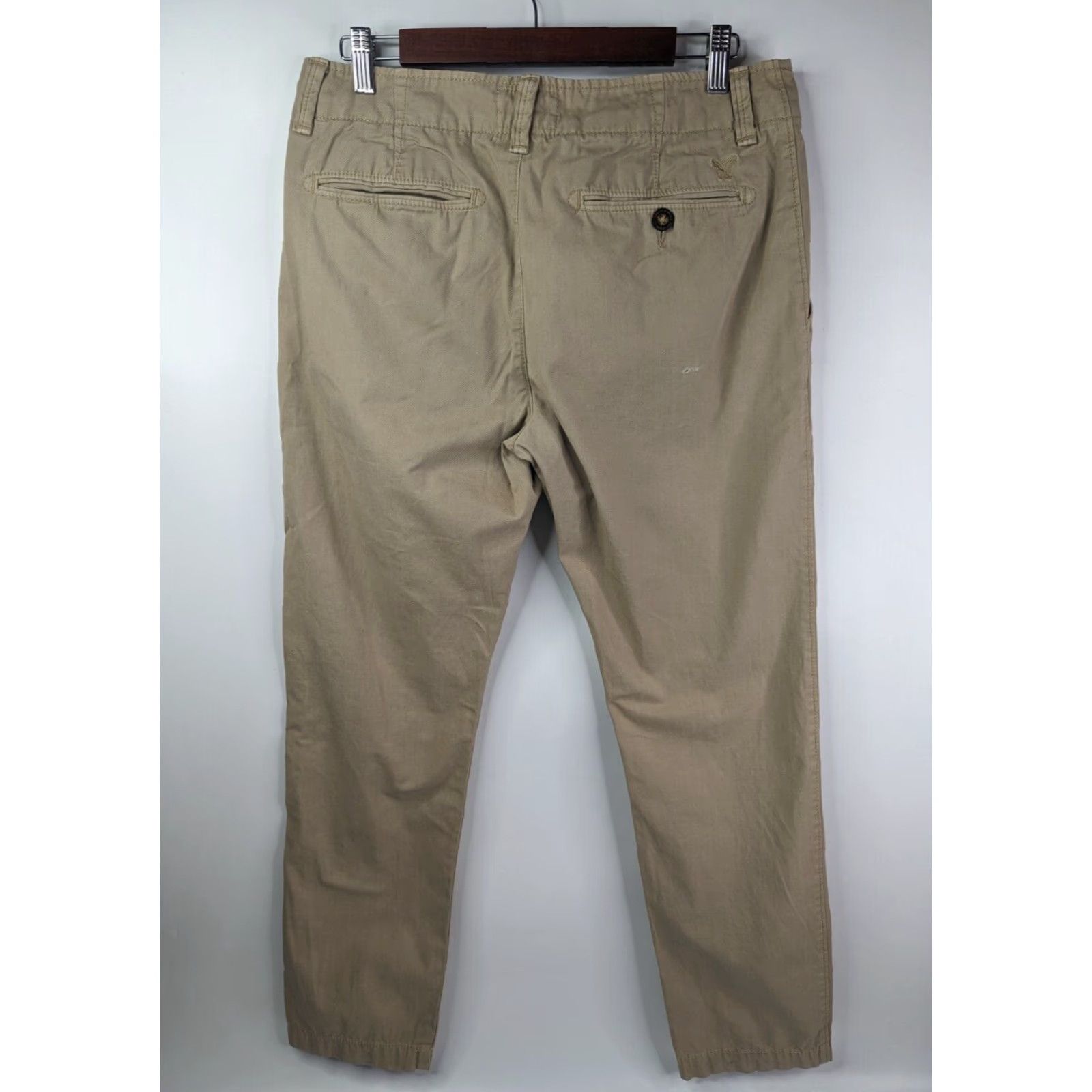 American Eagle Outfitters American Eagle Outfitters Pants Mens 32 Chino Straight Khaki Beige Cotton Flat Front 30 In Distressed Size US 32 / EU 48 - 5 Thumbnail