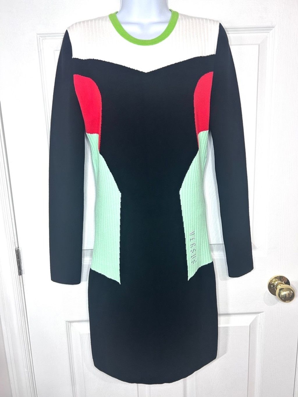 Versus Versace Women's Versus Versace Knit Dress, Size S, Black & Red Size S / US 4 / IT 40 - 1 Thumbnail