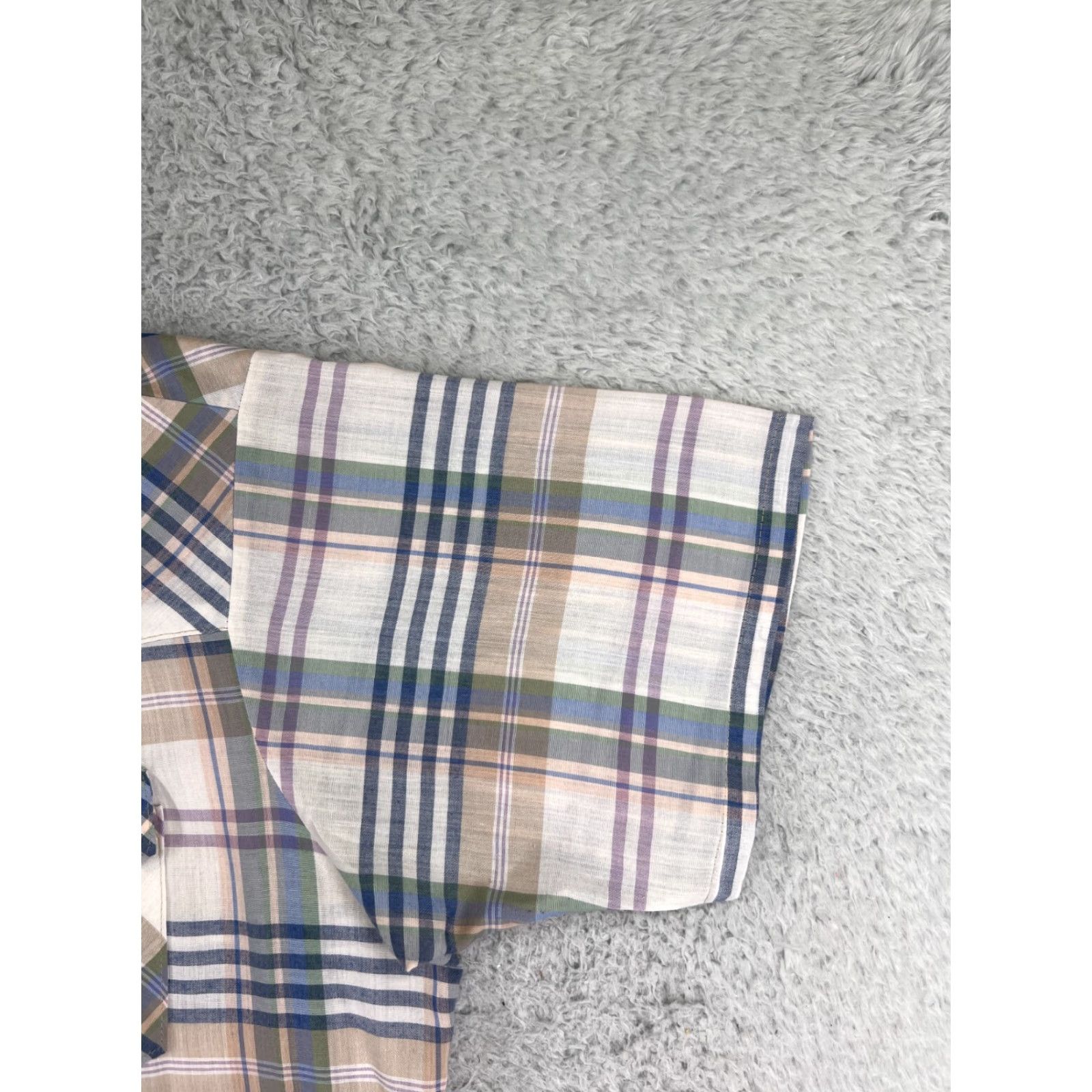 Vintage Sierra Ridge Shirt Mens 2XL XXL Blue Beige Purple Plaid Pearl Snap Western Button-Up Casual Workwear Size US XXL / EU 58 / 5 - 4 Thumbnail