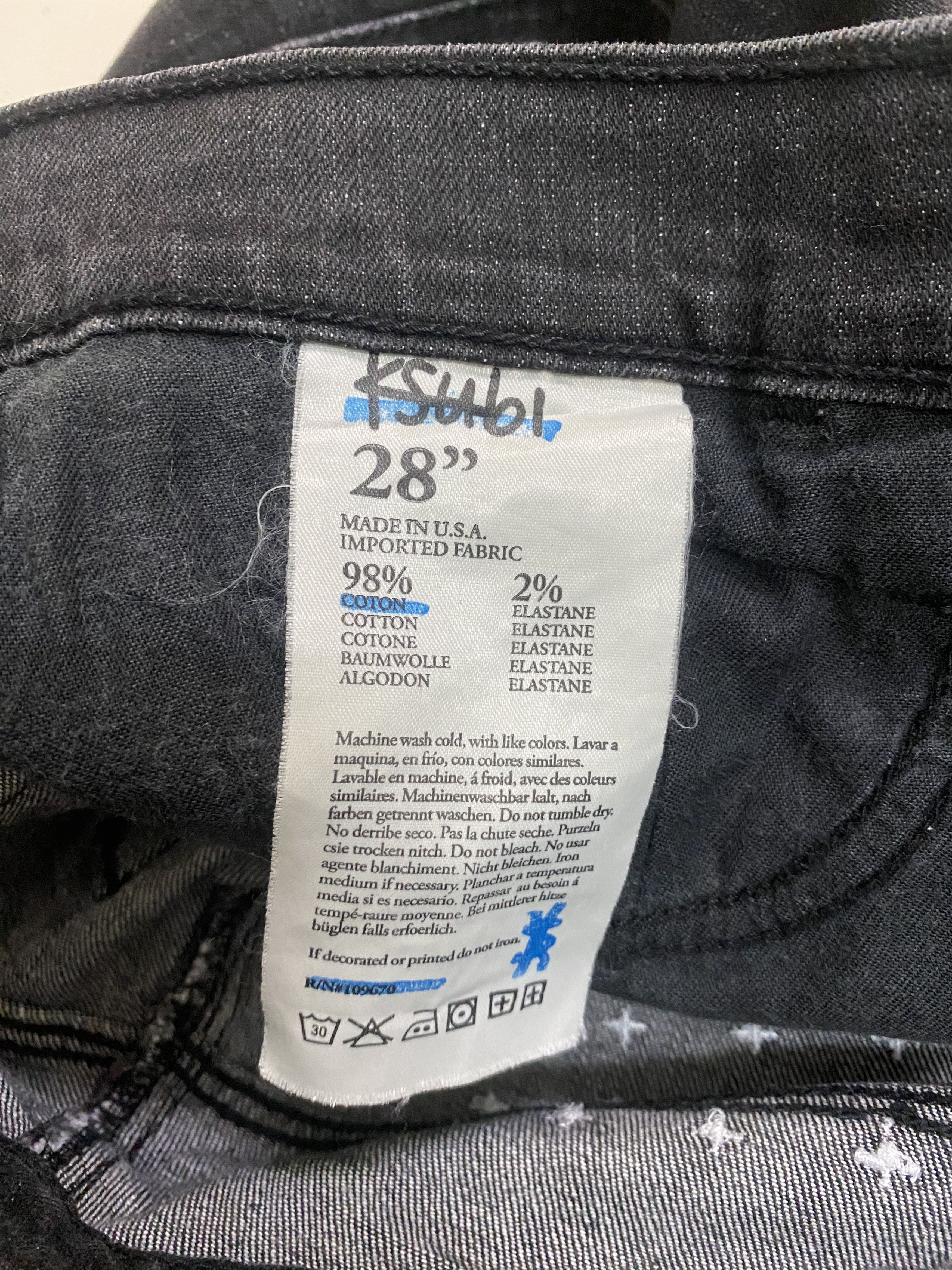 Ksubi Ksubi Skinny Pins Black Squawk Denim Size US 29 - 7 Thumbnail
