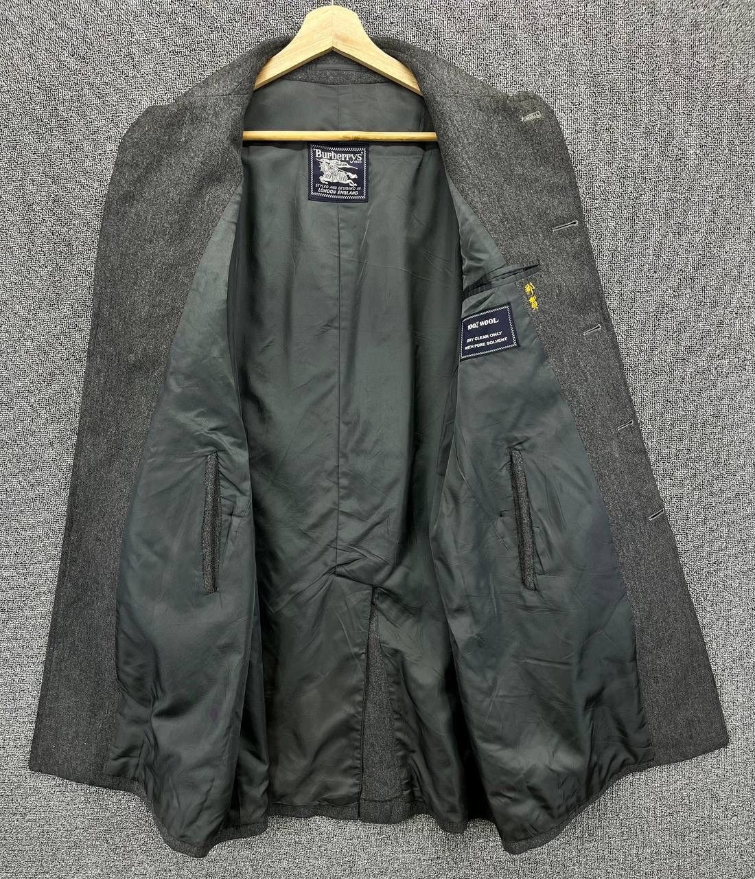 Burberry × Vintage Vintage Burberry Grey Trench Coats Wool Long Jacket Size US M / EU 48-50 / 2 - 7 Thumbnail