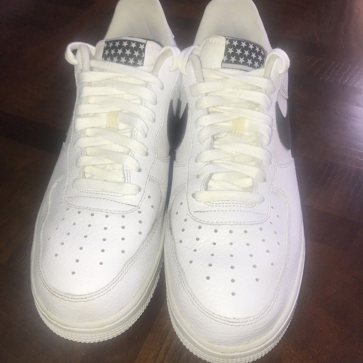 Nike Nike Air Force 1 Low Stars White Black Size US 9.5 / EU 42-43 - 4 Thumbnail