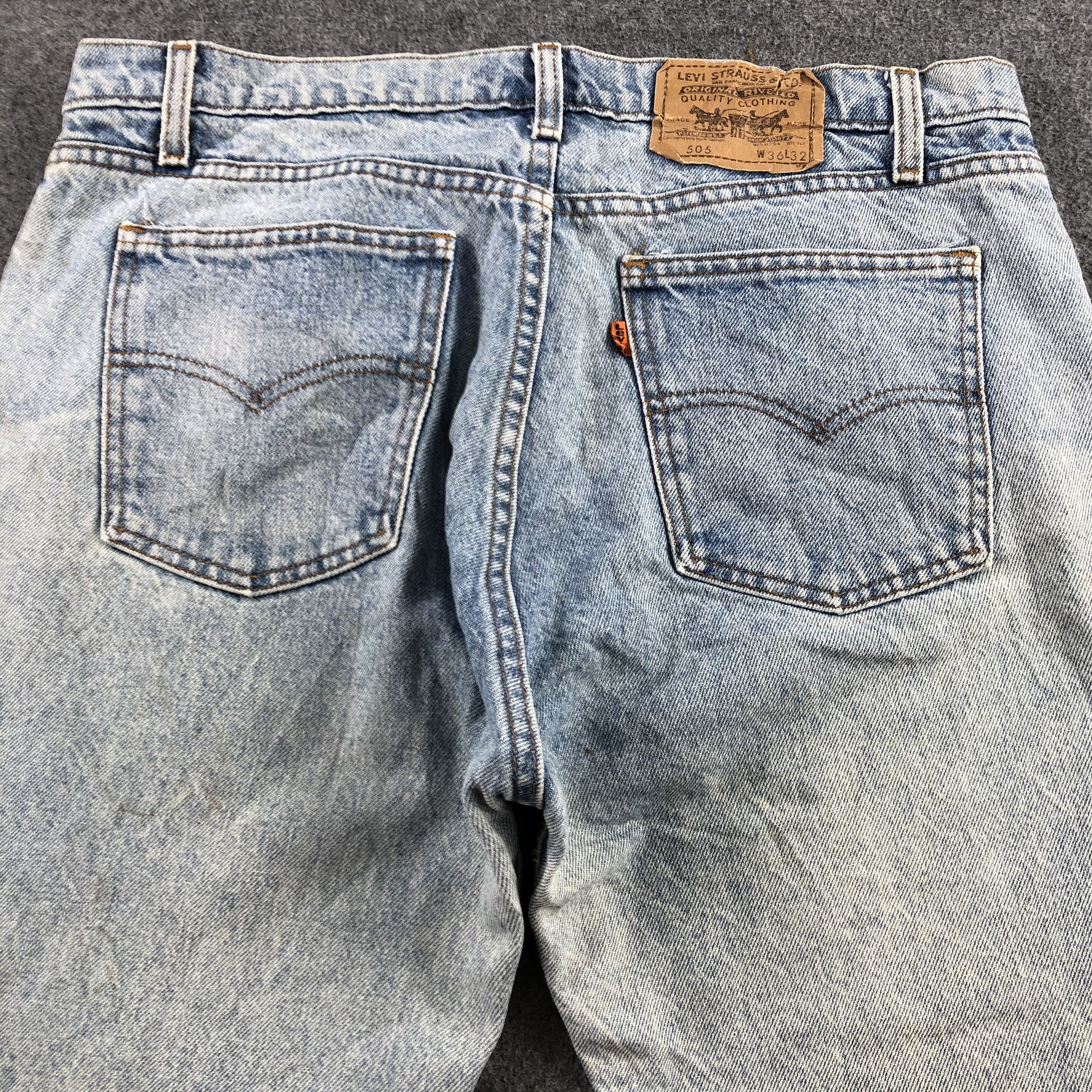 Levi's 90s Vintage Light Wash Levis 505 Jeans-J2283 Size US 35 - 4 Thumbnail