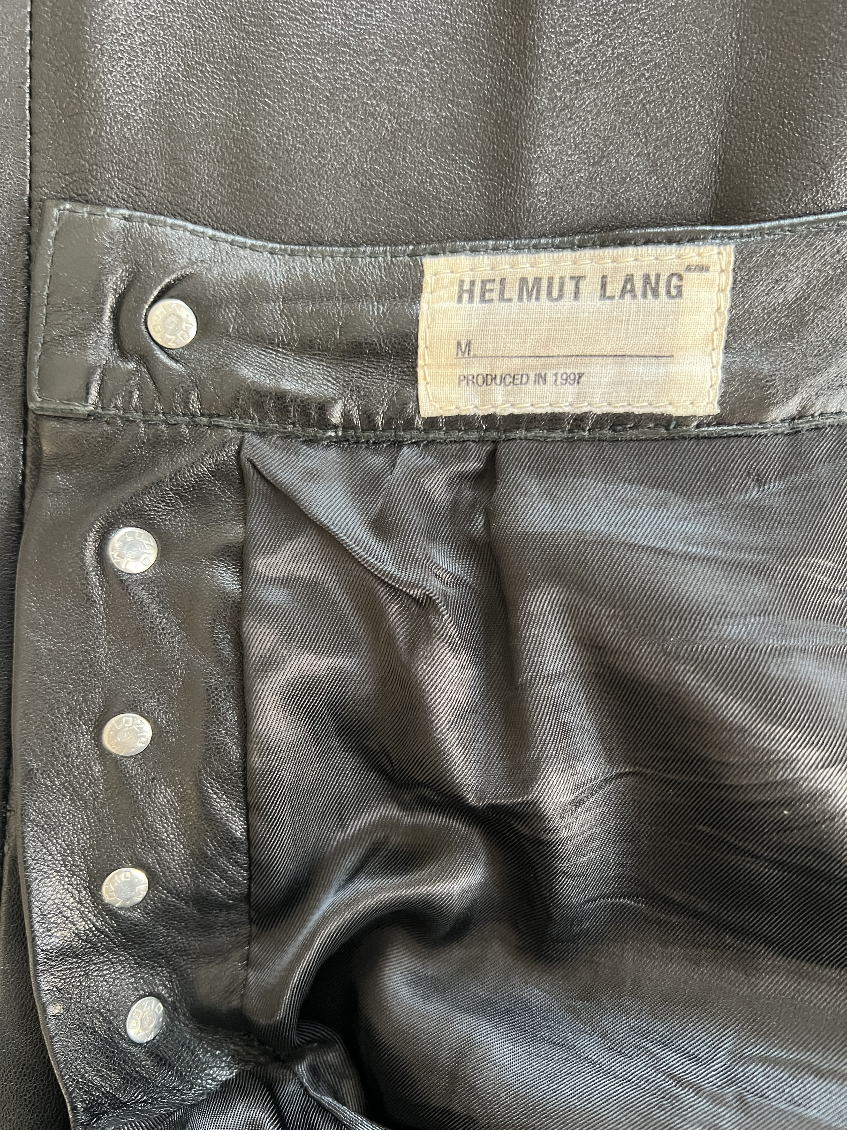 Helmut Lang 1997 Leather Pants Archive Size US 31 - 5 Thumbnail