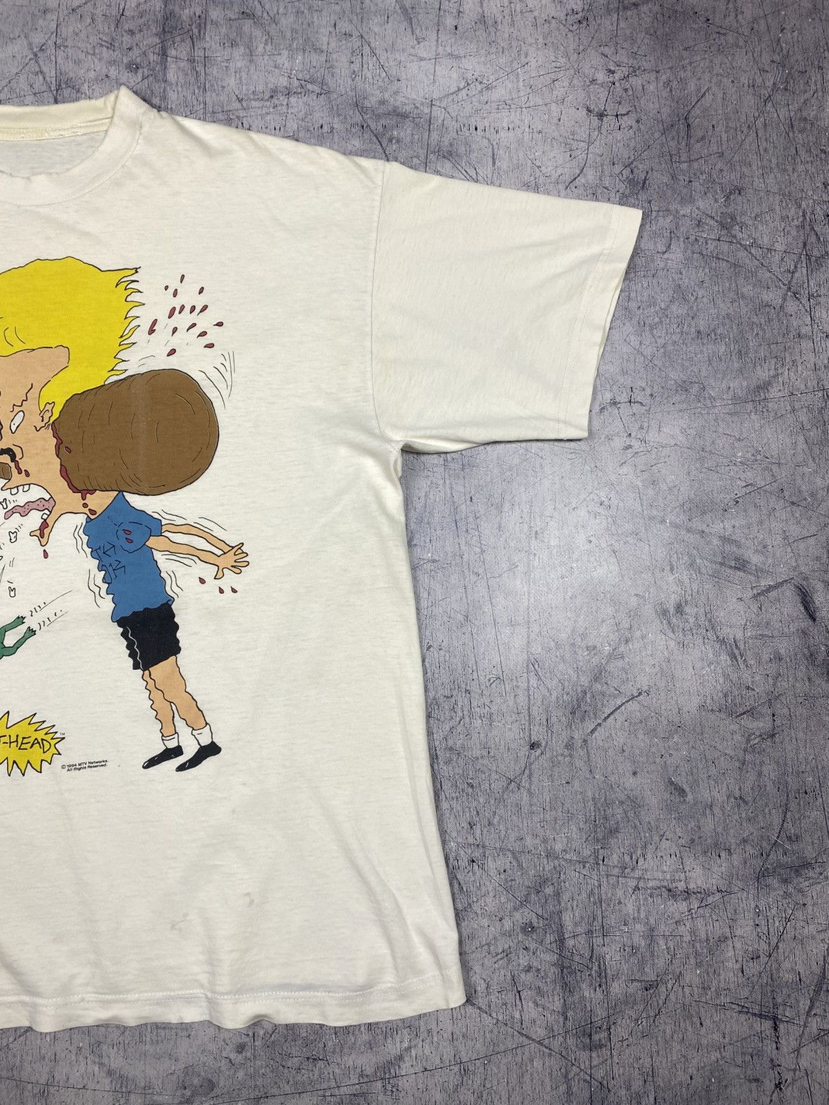 Mtv Vintage 1994 Beavis and Butt-Head Heavy Distressed Tee MTV Size US L / EU 52-54 / 3 - 7 Thumbnail