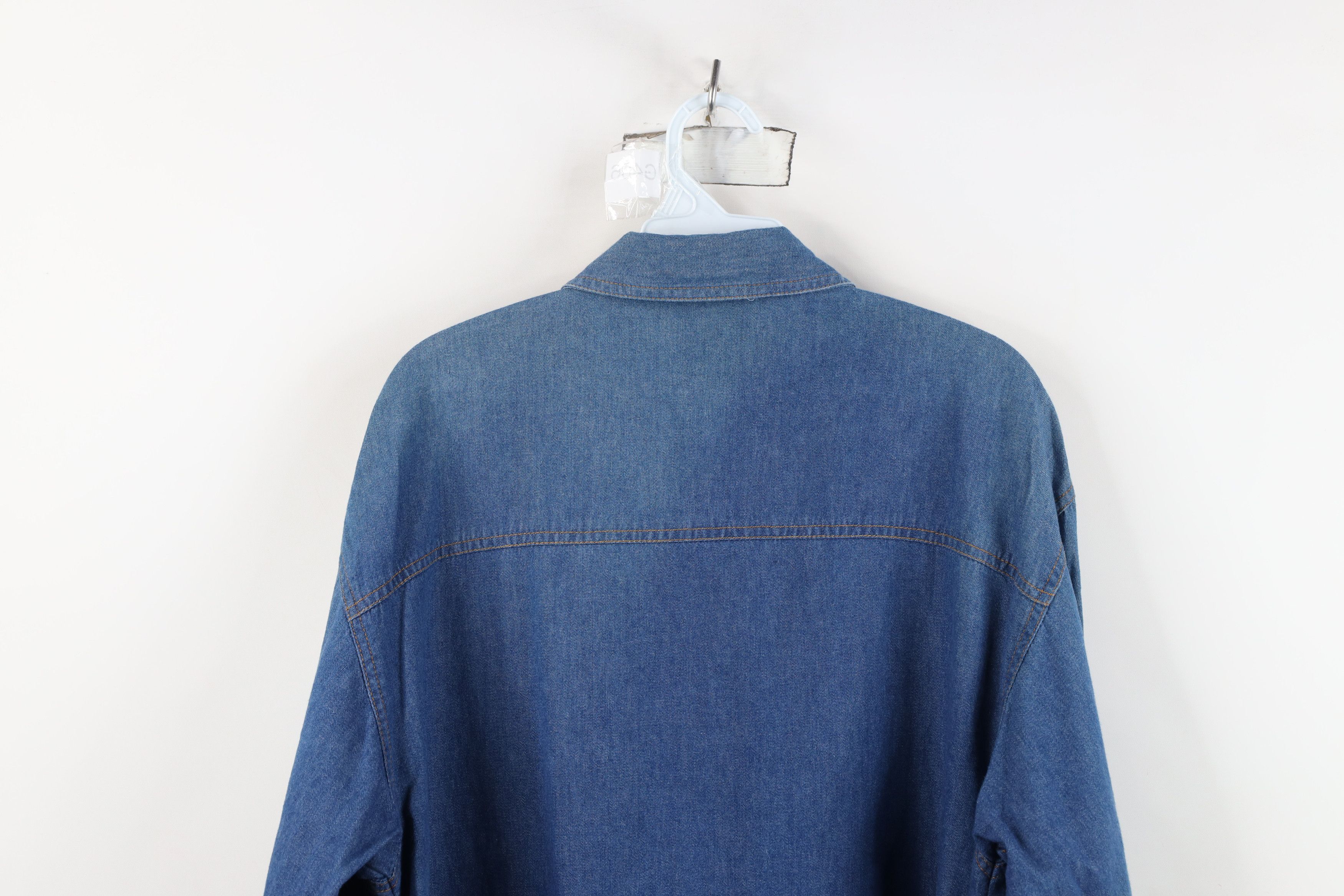 Vintage Vintage 90s Streetwear Bear Denim Jean Button Shirt Size M / US 6-8 / IT 42-44 - 14 Thumbnail