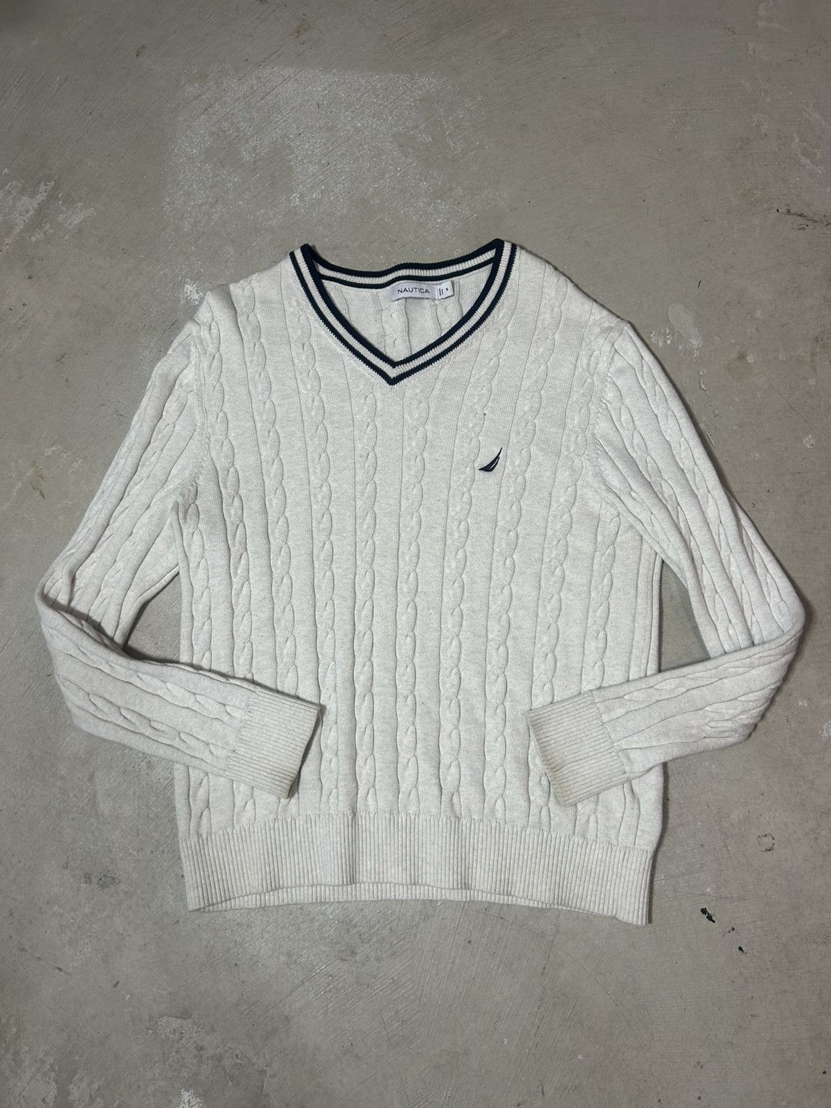 Nautica Vintage Nautica cable knit sweater Size US M / EU 48-50 / 2 - 1 Thumbnail