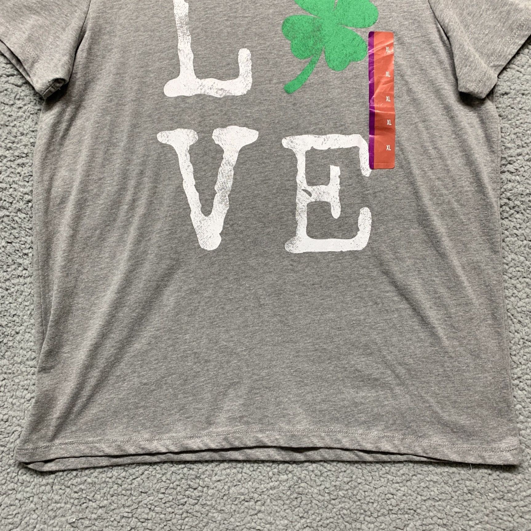Vintage Grayson Threads T-Shirt Women’s XL Gray Irish Love Four Leaf Clover Shirt Womens XL Grayson Threads Size XL / US 12-14 / IT 48-50 - 3 Thumbnail