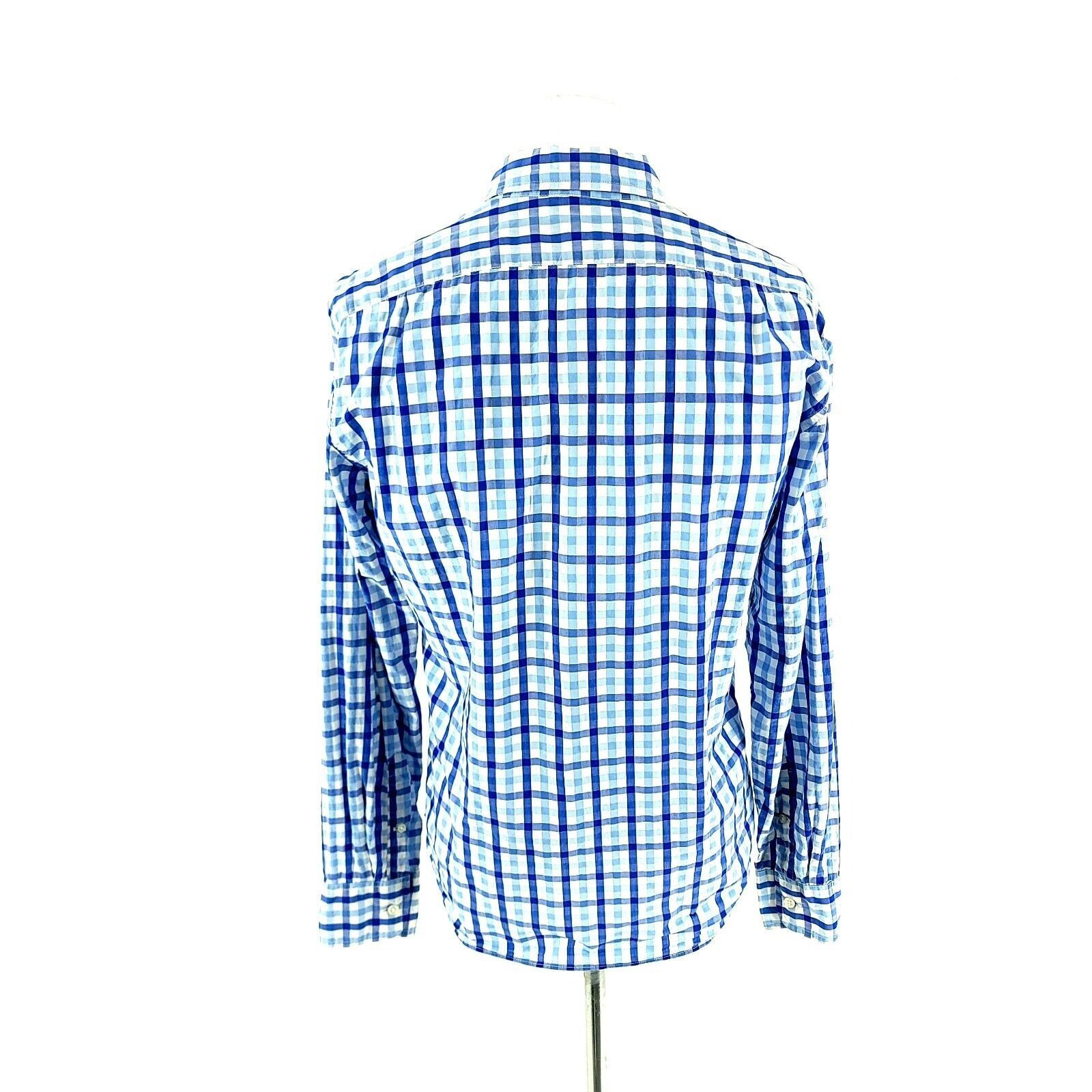 J.Crew J Crew Blue White Plaid Light Weight Cotton Slim Fit Small B Size US S / EU 44-46 / 1 - 5 Thumbnail