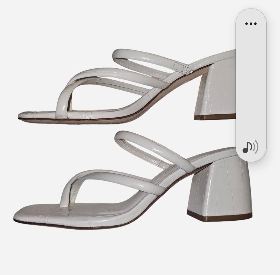 Other Antonio Melani White Almond leather sandals Size US 7.5 / IT 37.5 - 2 Thumbnail