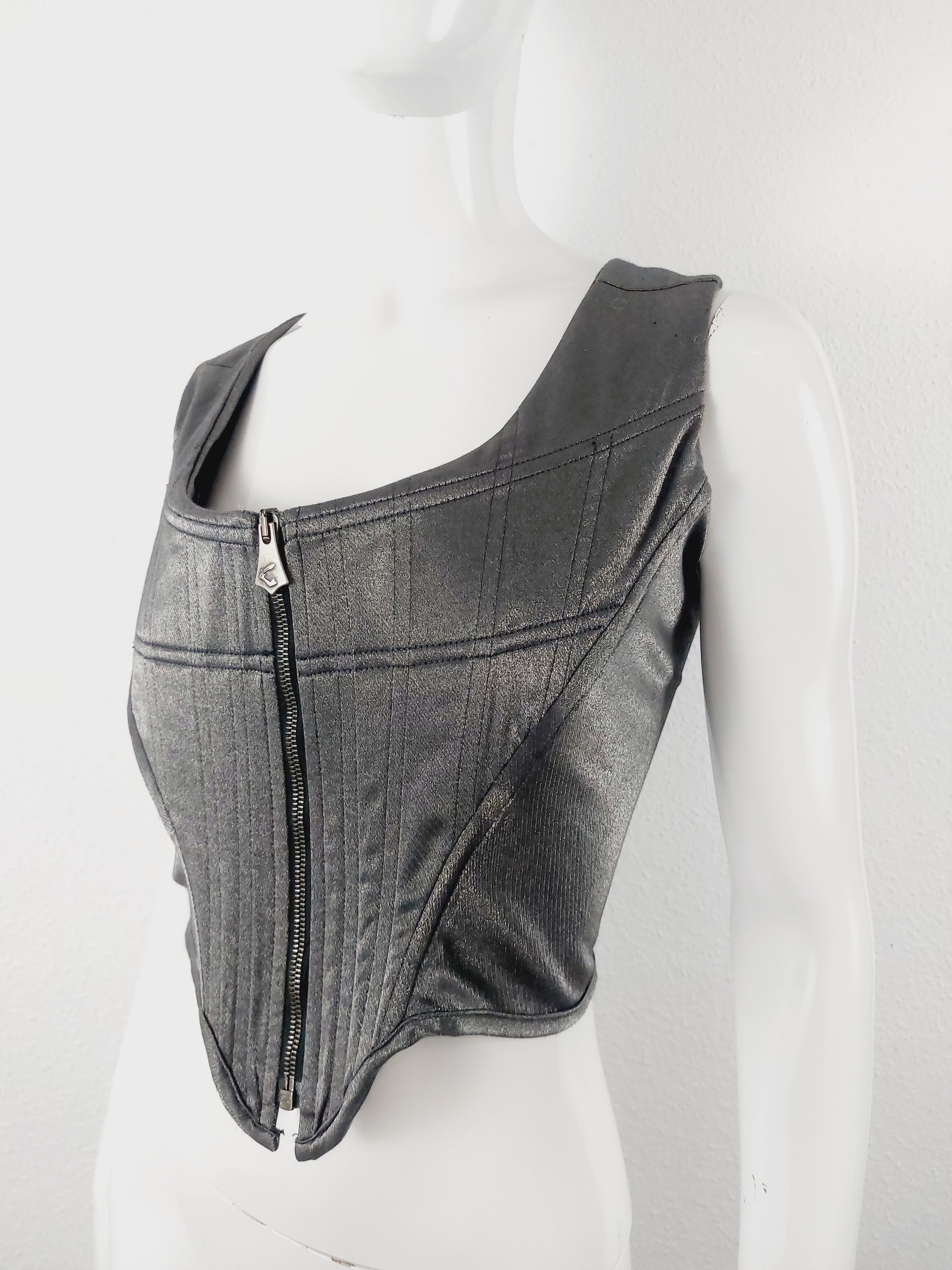 Vivienne Westwood Vivienne Westwood Runway 1998 Silver Anglomania Corset Size S / US 4 / IT 40 - 8 Thumbnail