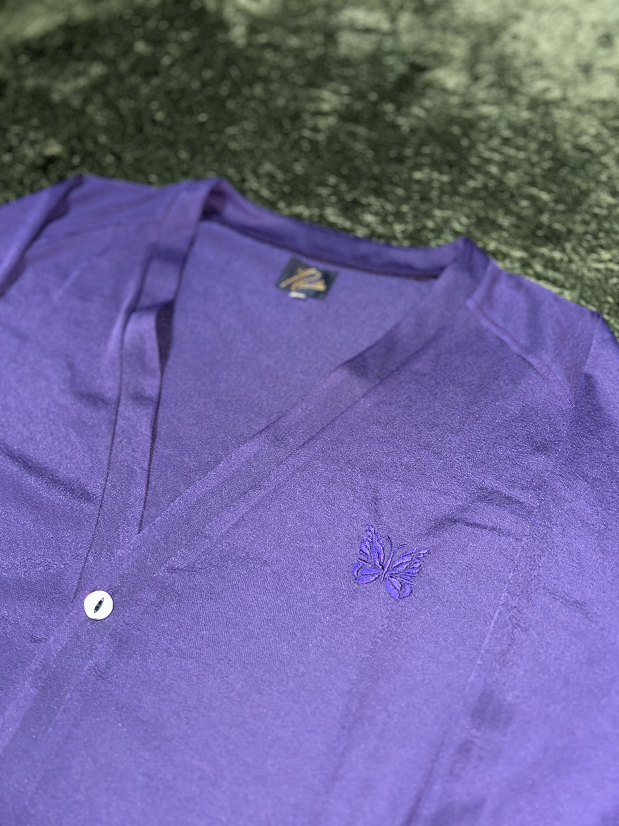 Needles [L] needles poly v-neck jersery cardigan purple Size US XL / EU 56 / 4 - 2 Thumbnail
