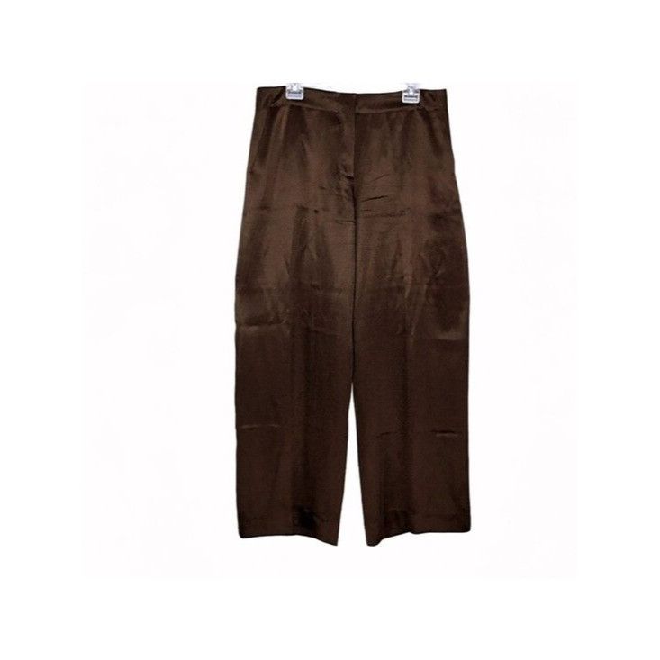 DKNY DKNY Silk Brown Wide Leg Pants Slacks sz 12 Size 34" / US 12 / IT 48 - 5 Thumbnail