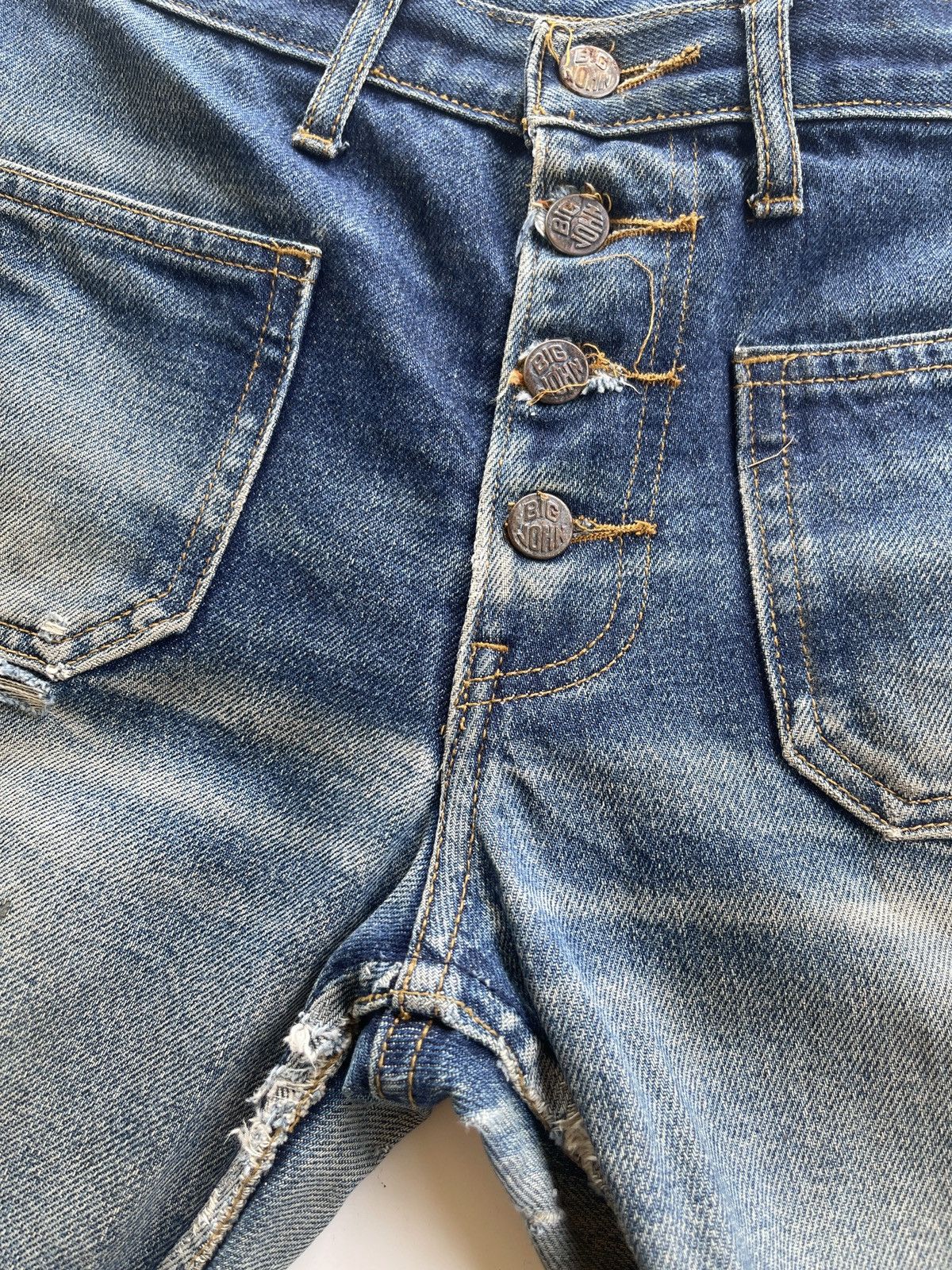 Big John Vintage Distressed Flare Denim Size US 30 / EU 46 - 11 Thumbnail