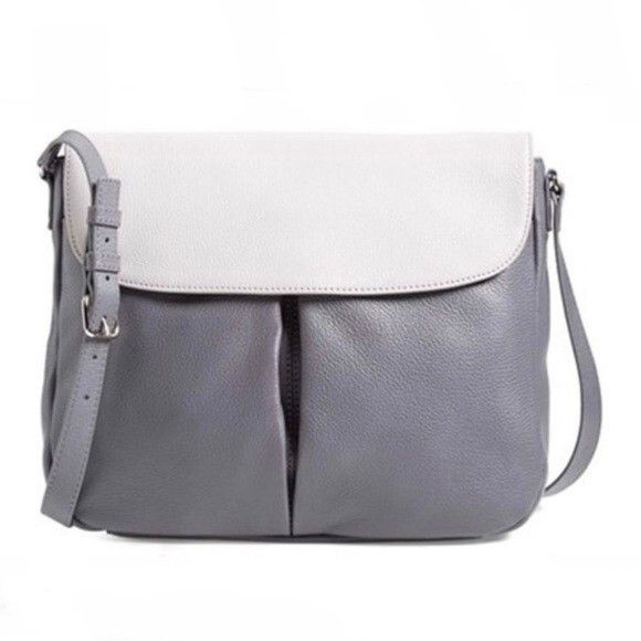 Other Nordstrom Halogen Gray Fremont Leather Crossbody Flap Bag Size ONE SIZE - 1 Thumbnail