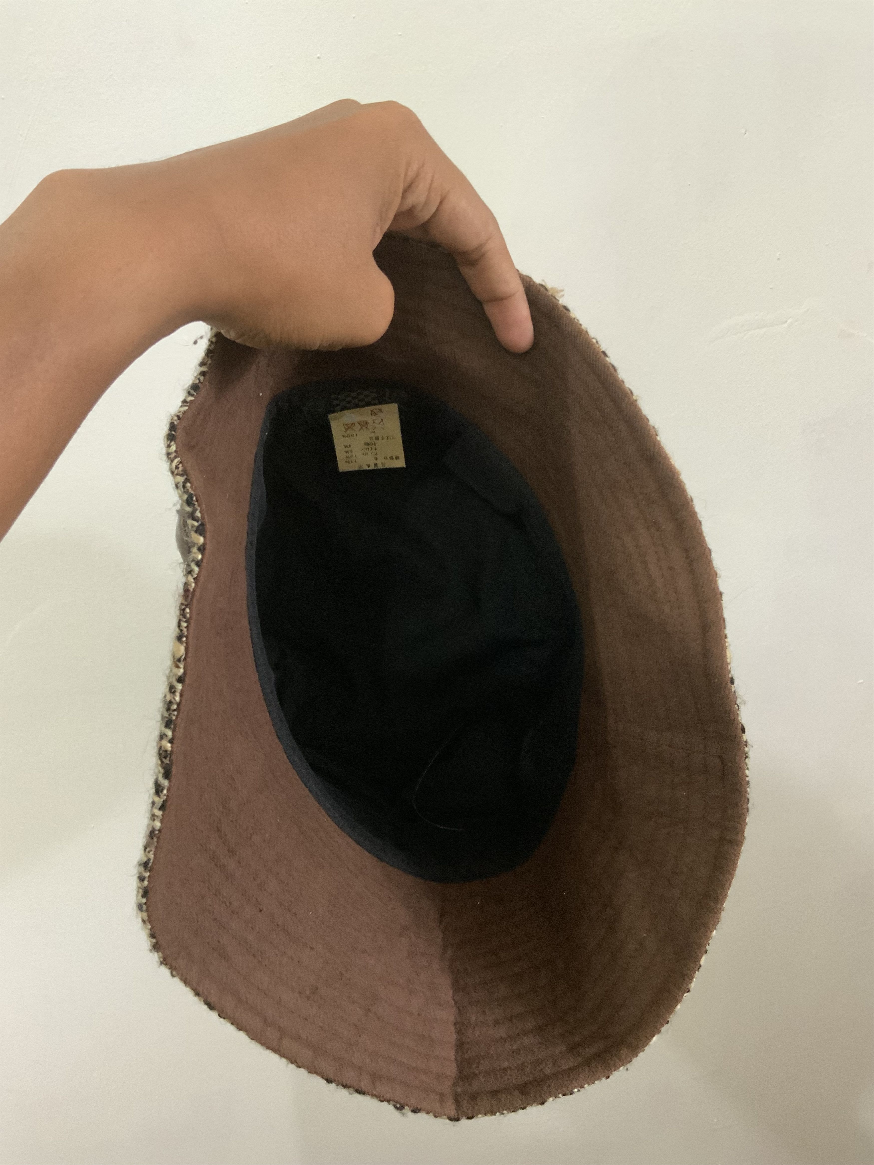 Japanese Brand Na Mi Ka Houndstooth Wool Hat Size ONE SIZE - 7 Thumbnail