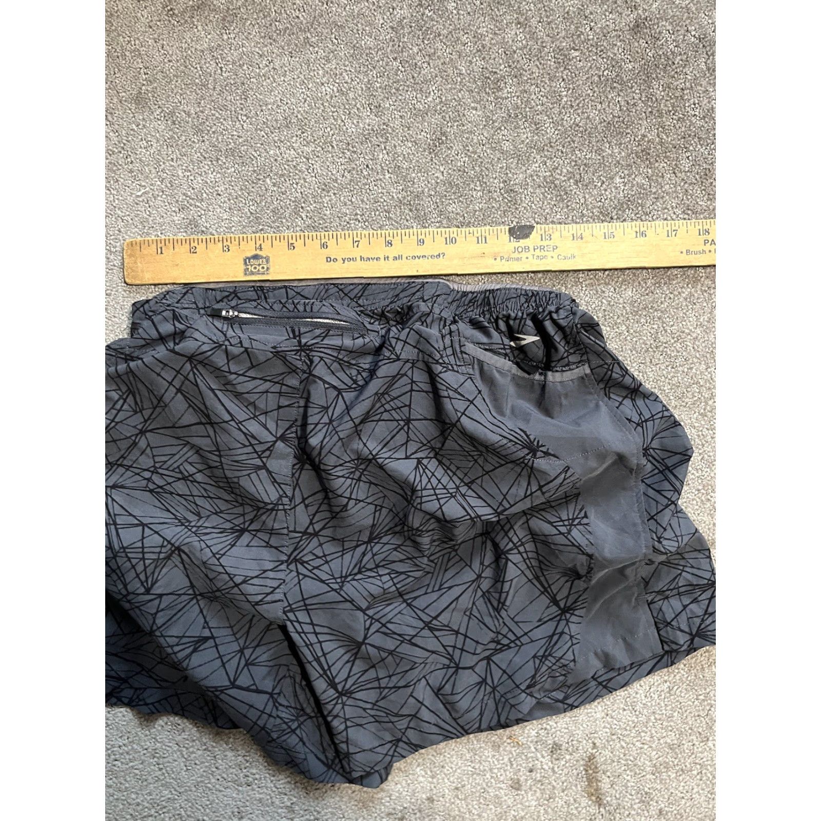 Brooks Brooks Women's Athletic Lined Running Active Shorts Gray Geometric Size M Size 32" / US 10 / IT 46 - 4 Thumbnail