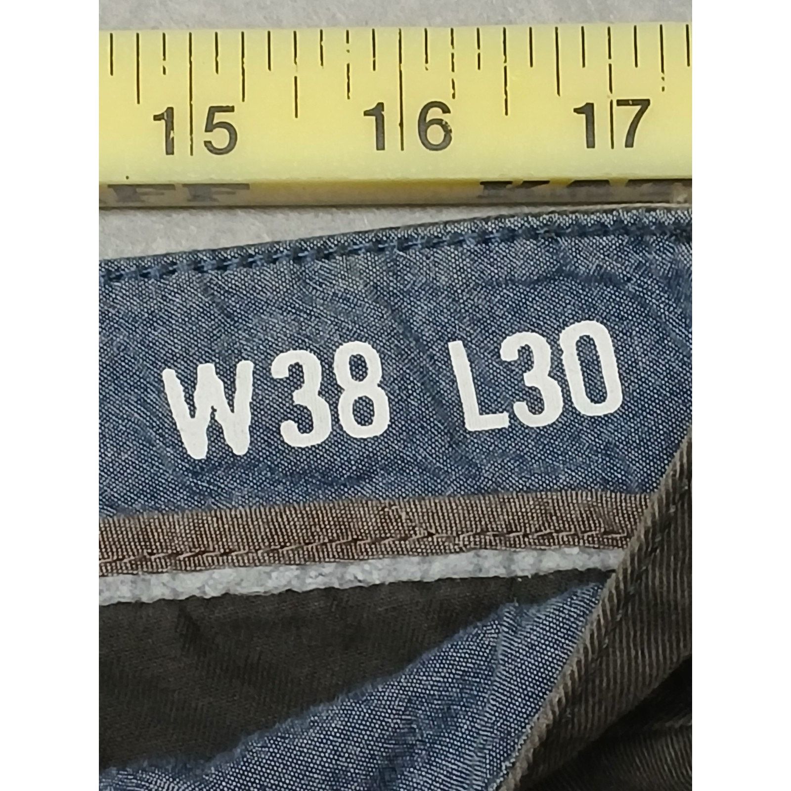 Mossimo Mossimo (38x30) Grey Relaxed Straight Cotton Jeans/Pants Size US 38 / EU 54 - 7 Thumbnail