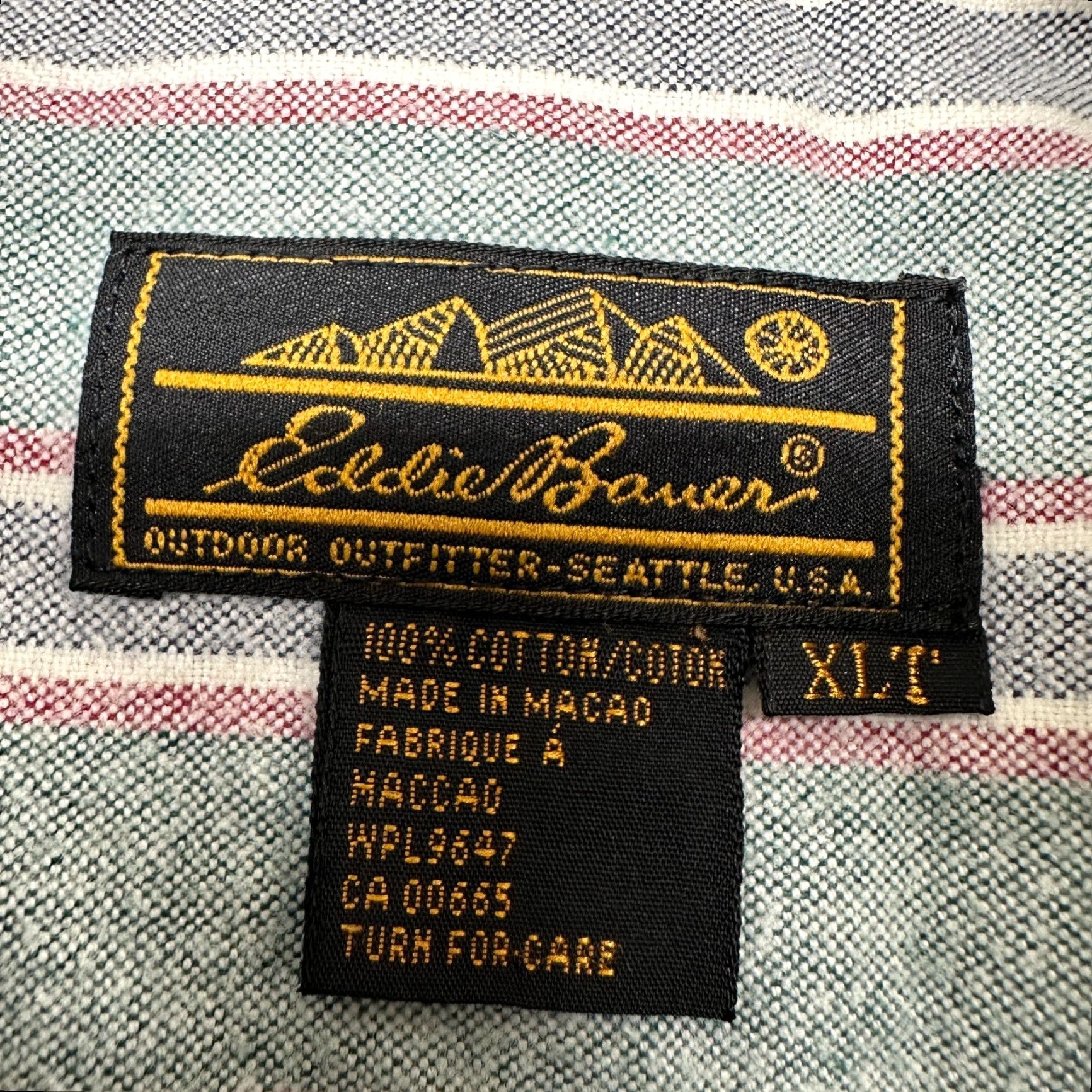 Eddie Bauer VINTAGE Eddie Bauer Shirt Men XLT Green Vertical Striped Button Down Long Sleeve Size US XL / EU 56 / 4 - 4 Thumbnail