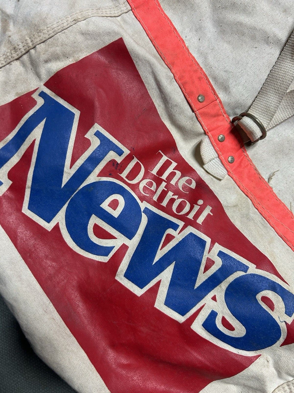Vintage Vtg Detroit News newspaper saddle bag bicycle canvas newsboy Size ONE SIZE - 4 Thumbnail