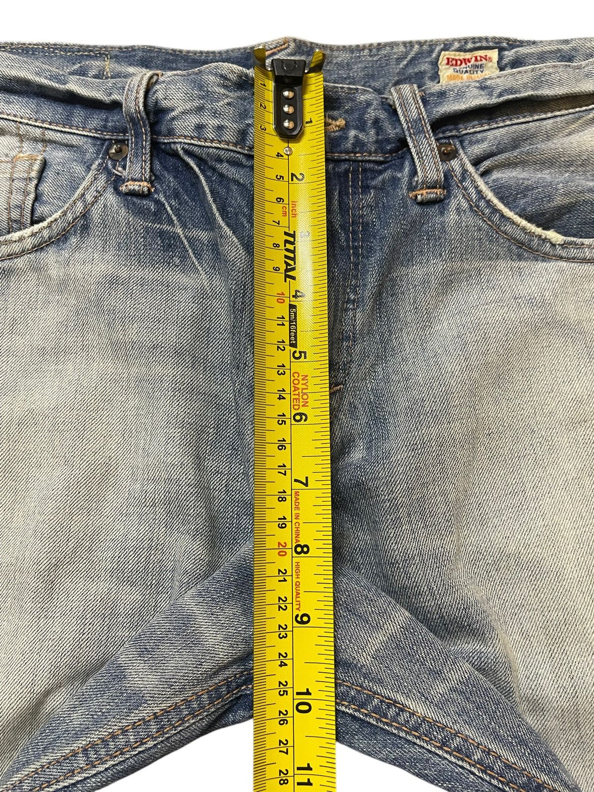 Edwin Vintage Edwin Blue Faded Wash Distress Wide Leg Jeans Size US 32 / EU 48 - 17 Thumbnail