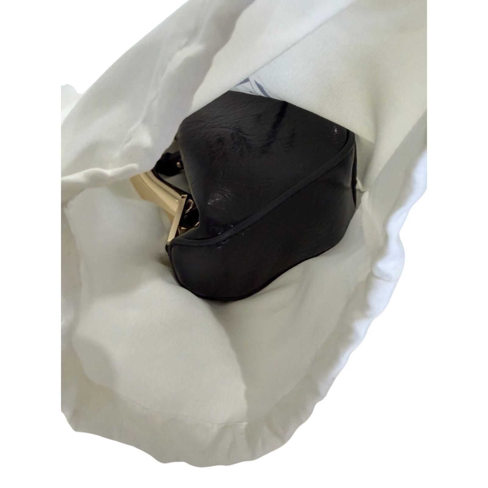 Zara ZARA Mini Bucket Black Bag with Metallic Gold Handle Size ONE SIZE - 11 Thumbnail