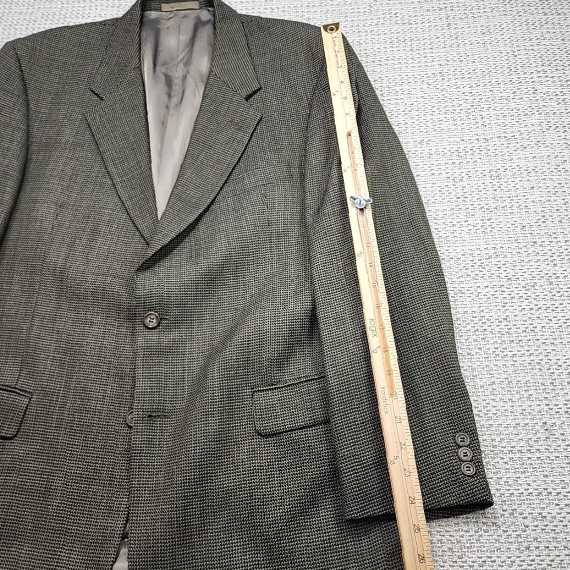 Vintage VINTAGE Louis Roth Blazer Jacket Mens 42R Wool Tweed Plaid Notch Lapel Single-Breasted 2-Button 3-Button Sleeve Brown Regular Mens Size 42R - 3 Thumbnail