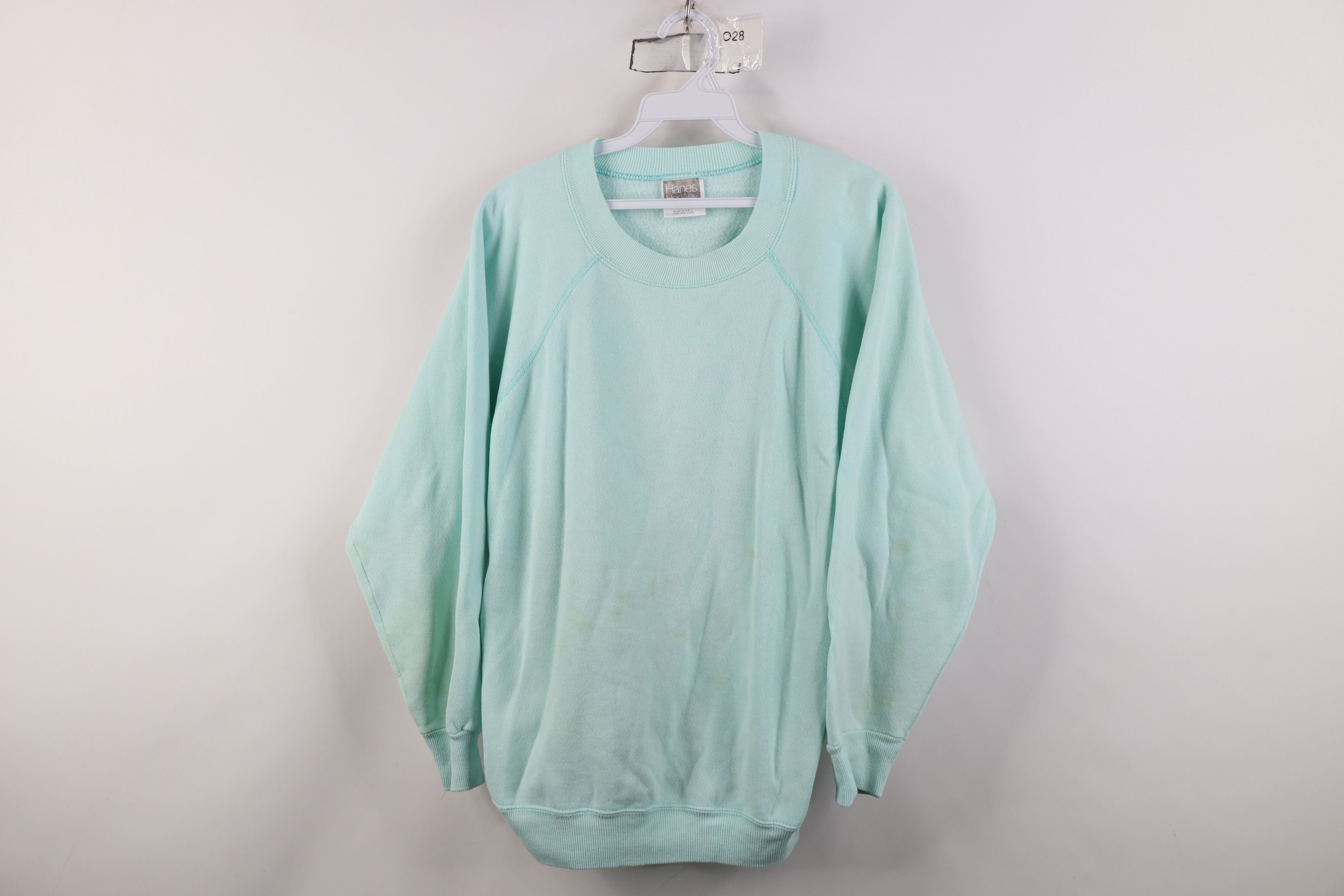 Vintage Vintage 90s Streetwear Blank Crewneck Sweatshirt Blue USA Size XL / US 12-14 / IT 48-50 - 1 Thumbnail