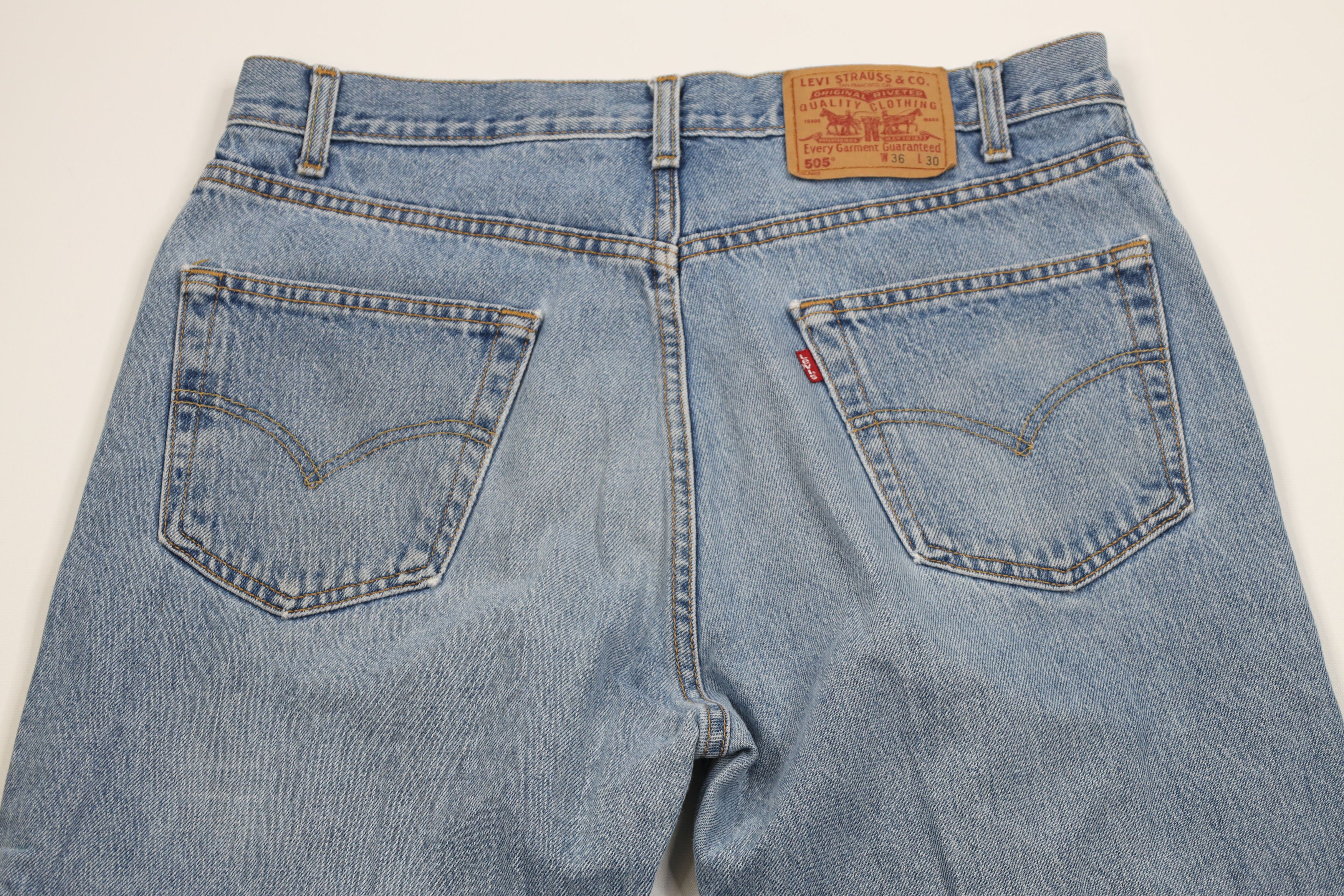Levi's Vintage Y2K 2002 Levis 505 Regular Straight Leg Denim Jeans Size US 36 / EU 52 - 12 Thumbnail