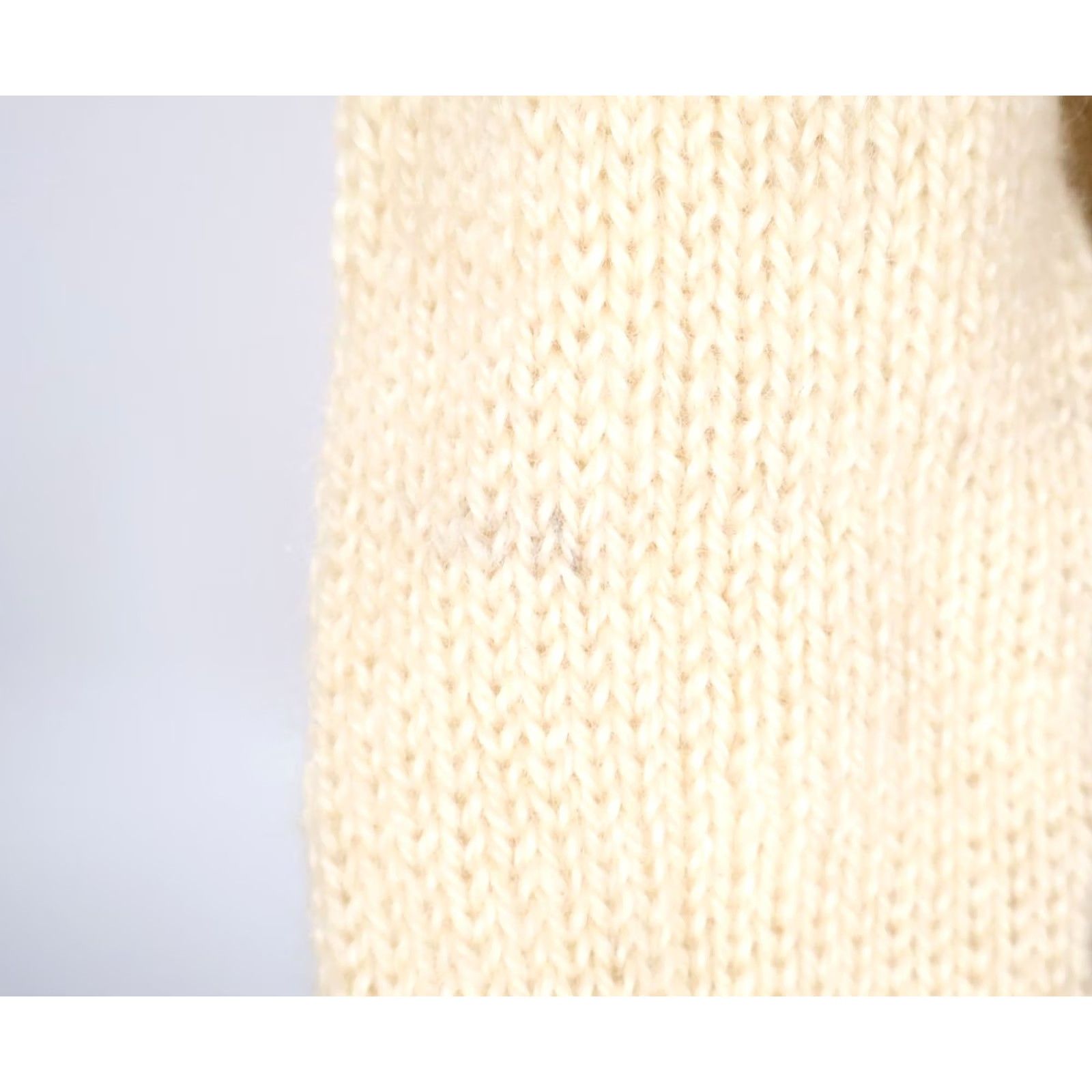 Vintage VINTAGE Wool Mohair Cardigan Sweater Women's Large Ivory Shawl Collar Knit Open Chunky-Knit Size L / US 10 / IT 46 - 4 Thumbnail
