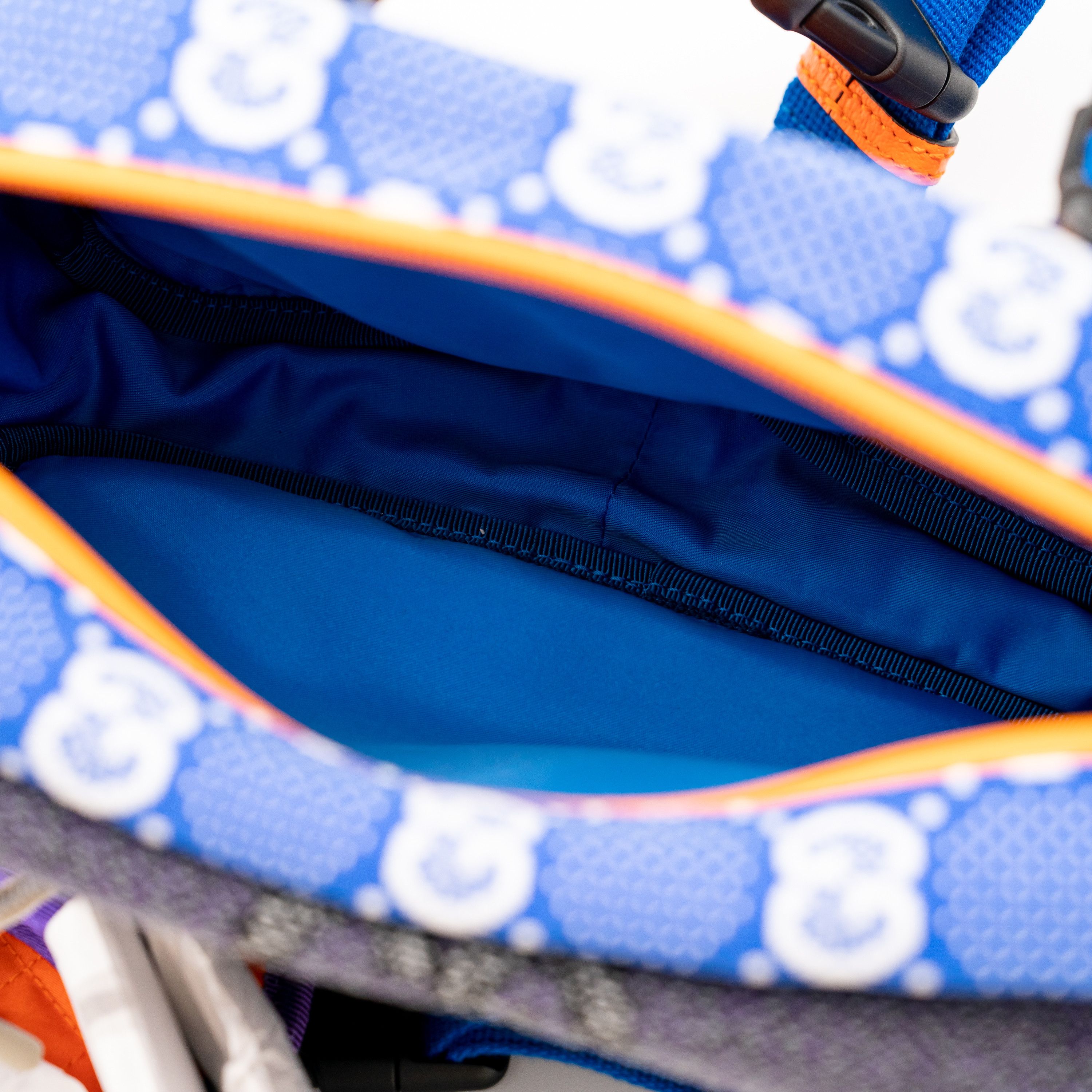 Gucci Gucci Nylon Backpack Ripstop GG Allover Blue Orange Size ONE SIZE - 7 Thumbnail
