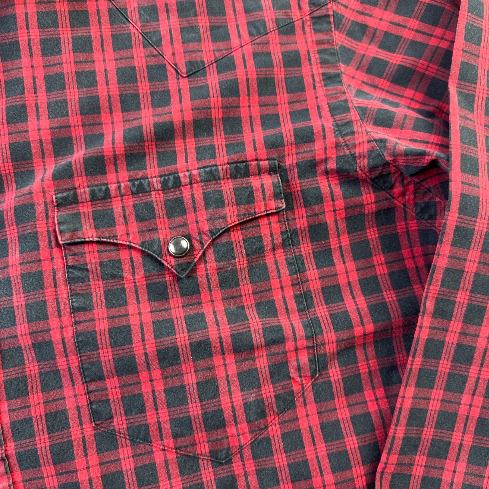 Polo Ralph Lauren VINTAGE Polo Ralph Lauren Shirt Mens Large Red Plaid Western Pearl Snap Button Up Size US L / EU 52-54 / 3 - 4 Thumbnail
